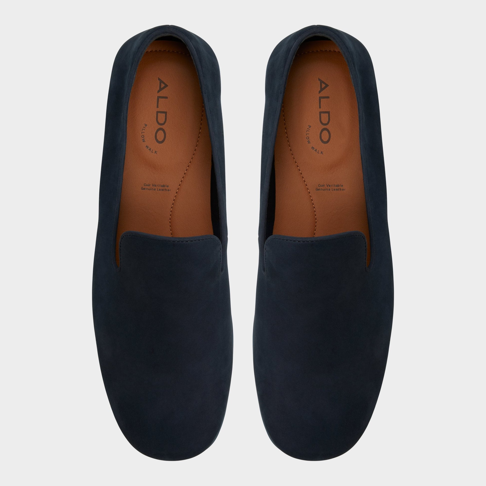 Top-down view of the Navy Resolute Driving shoe