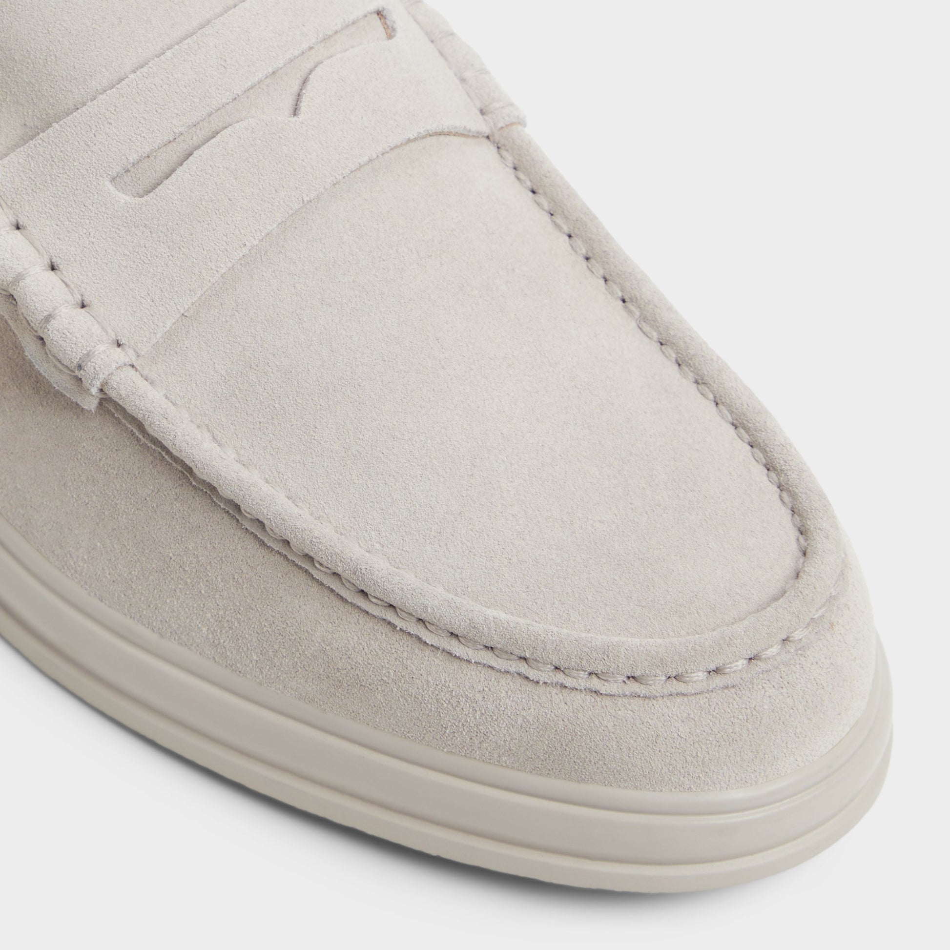 Close-up of the Light Grey Tucker Loafer