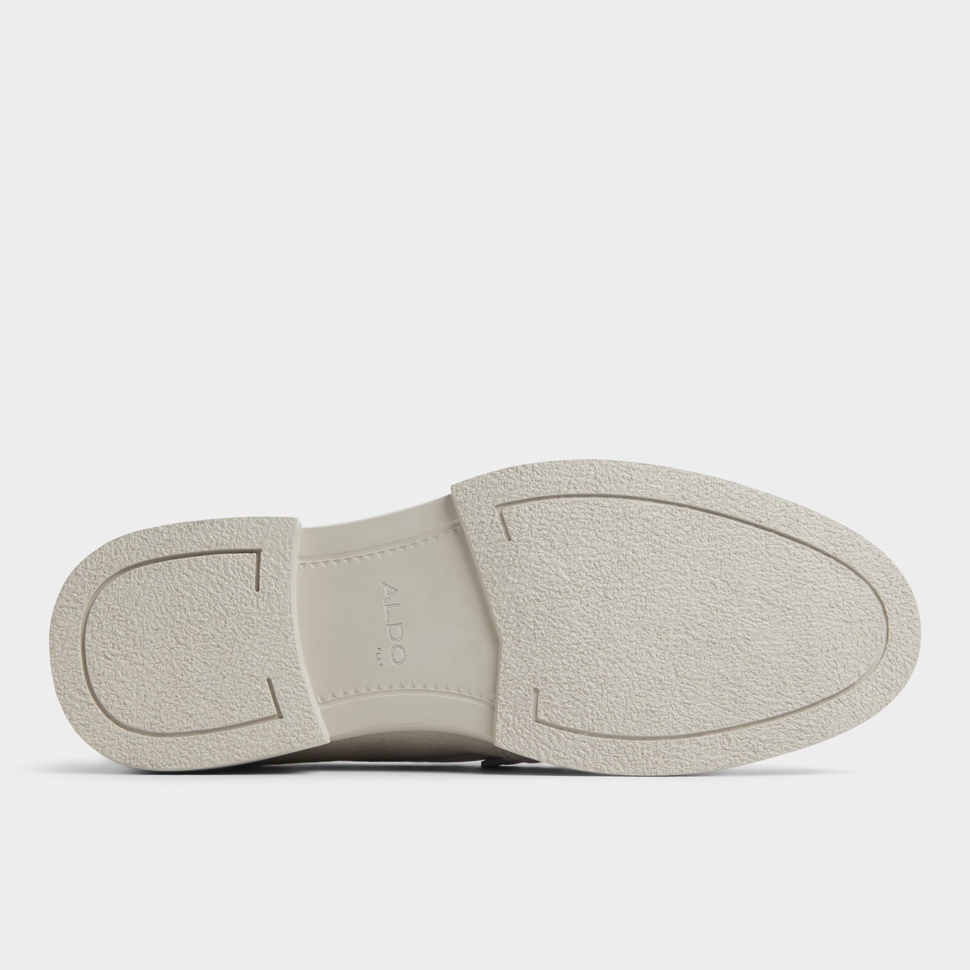 View of Light Grey Tucker Loafer's sole