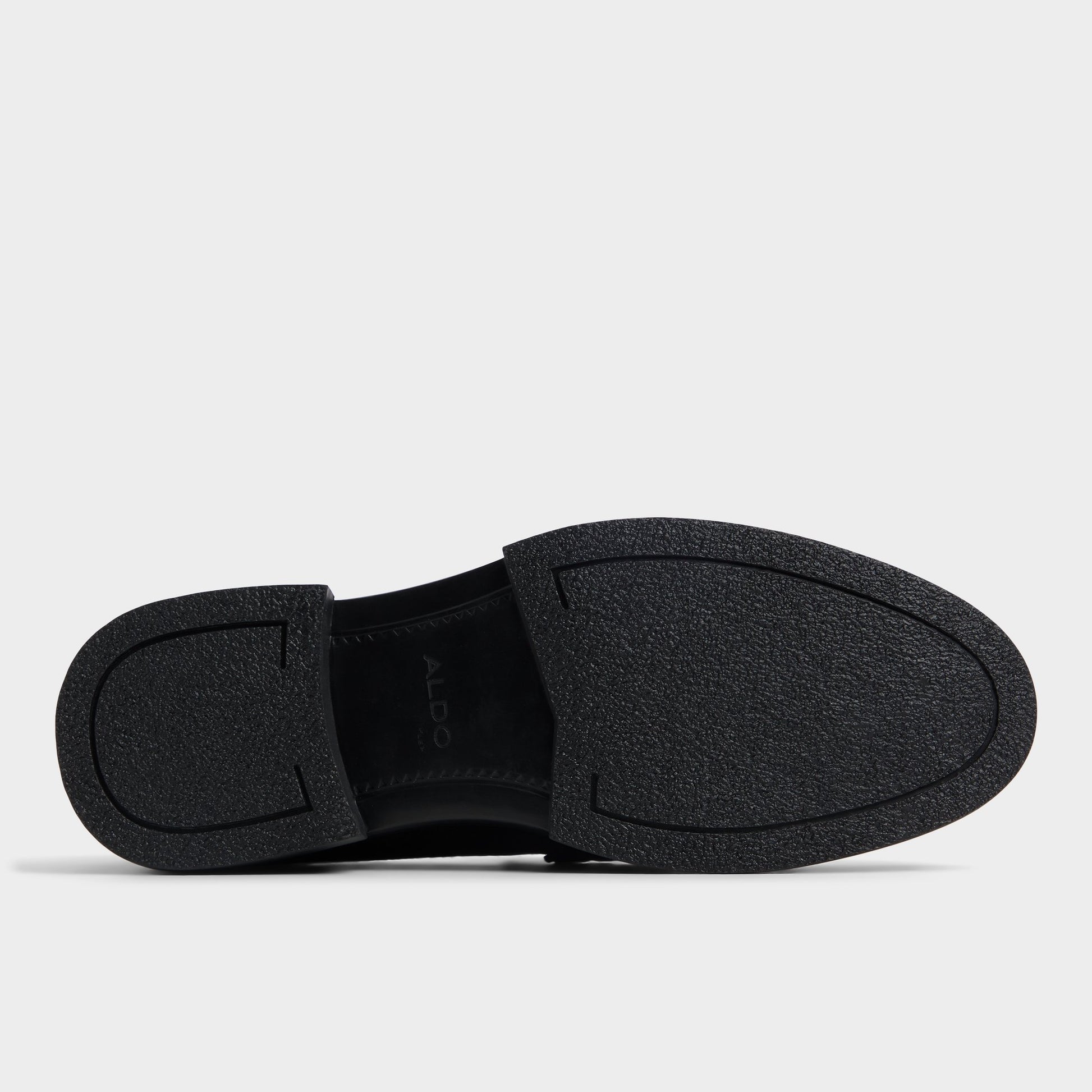 View of Black/Black Tucker Loafer's sole