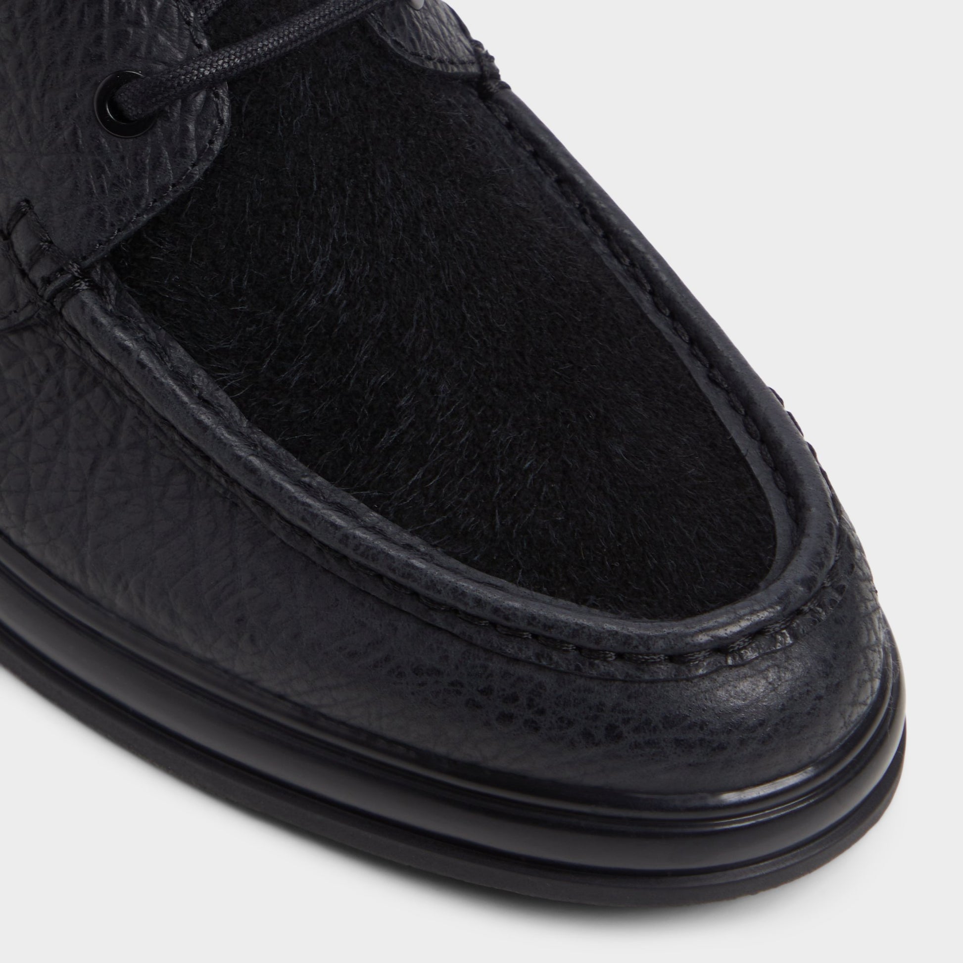 Close-up of the Black Seaexplorer Boat shoe