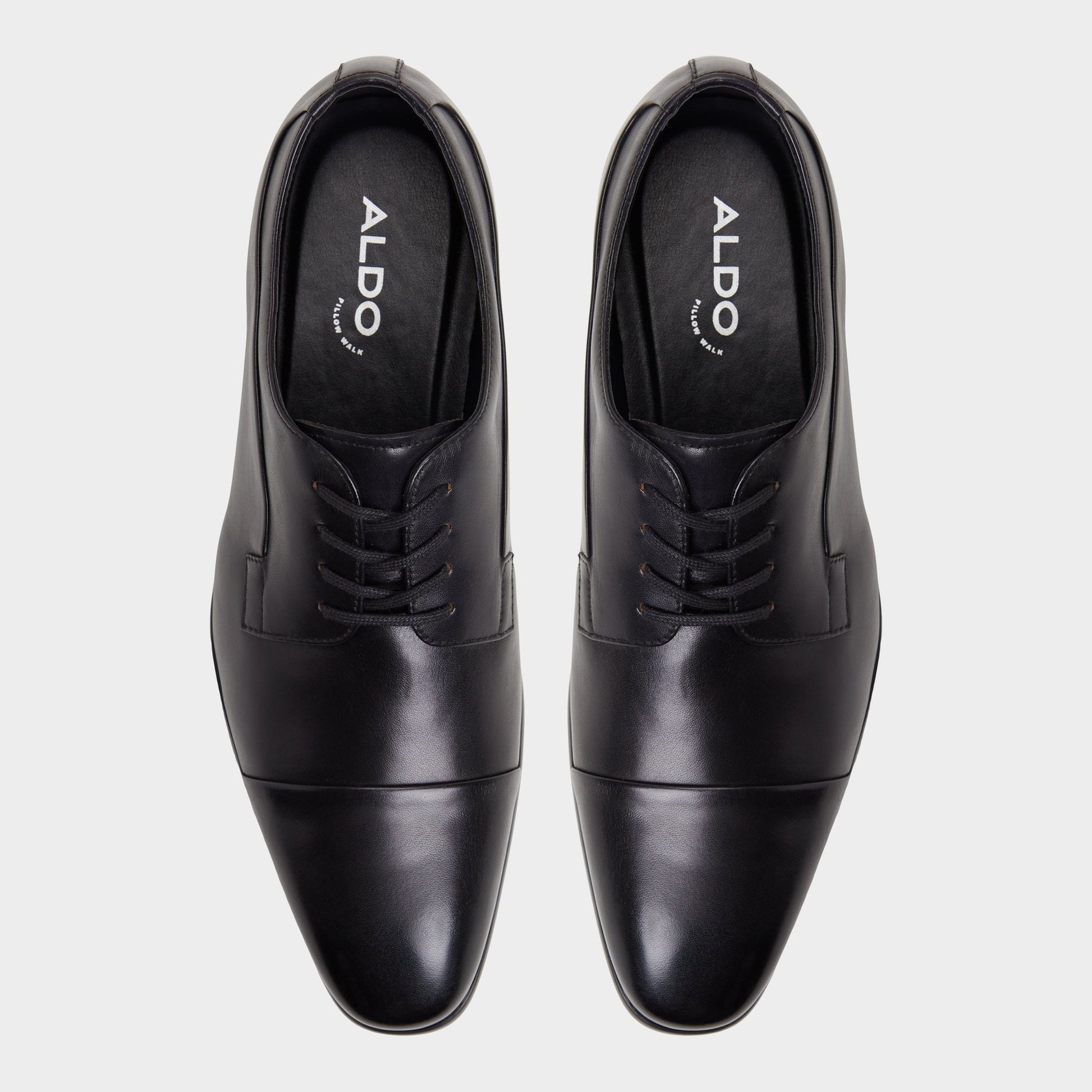 Top-down view of the Black Daniells Derby shoe