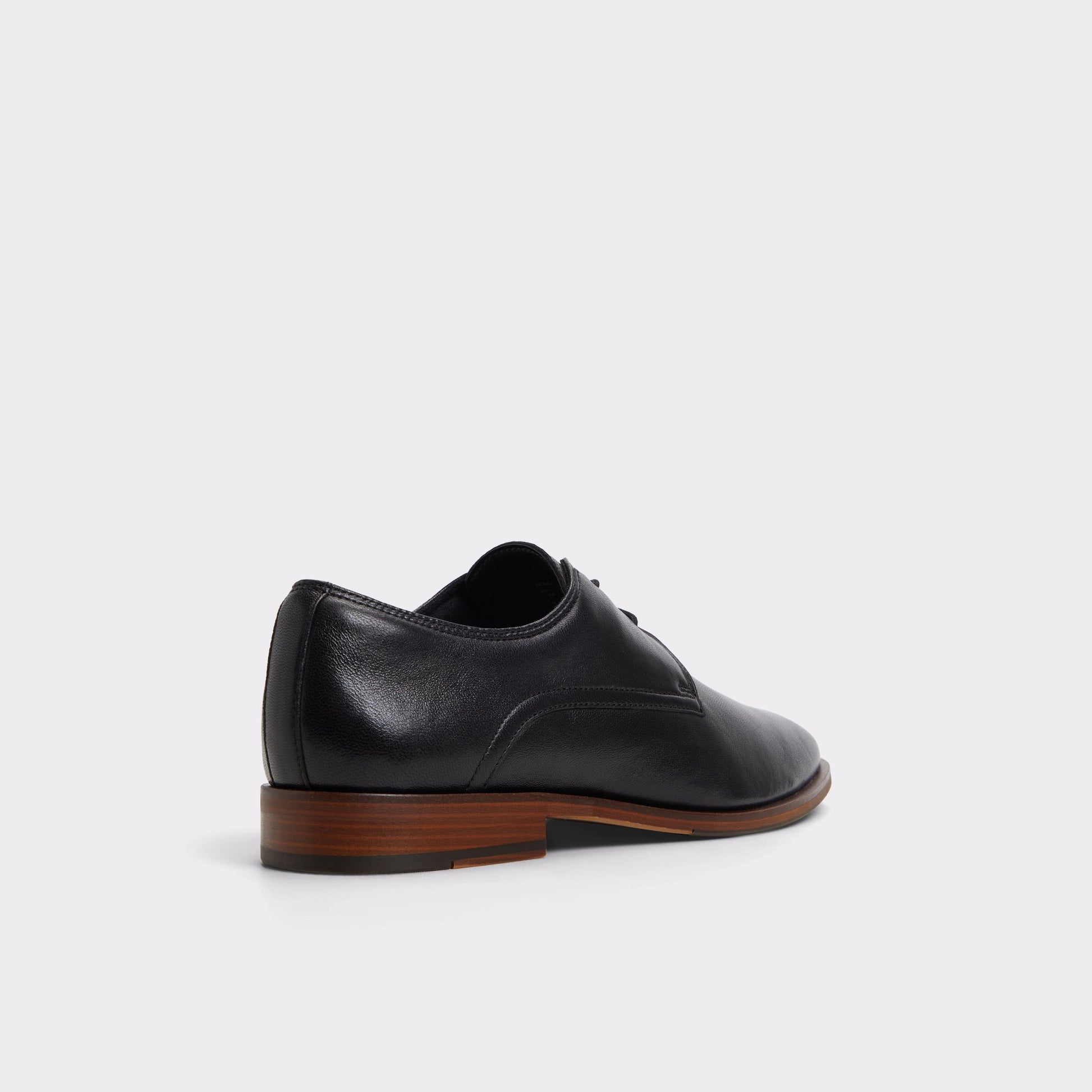 Three-quarter angle of Black Shirdon Derby shoe's back side