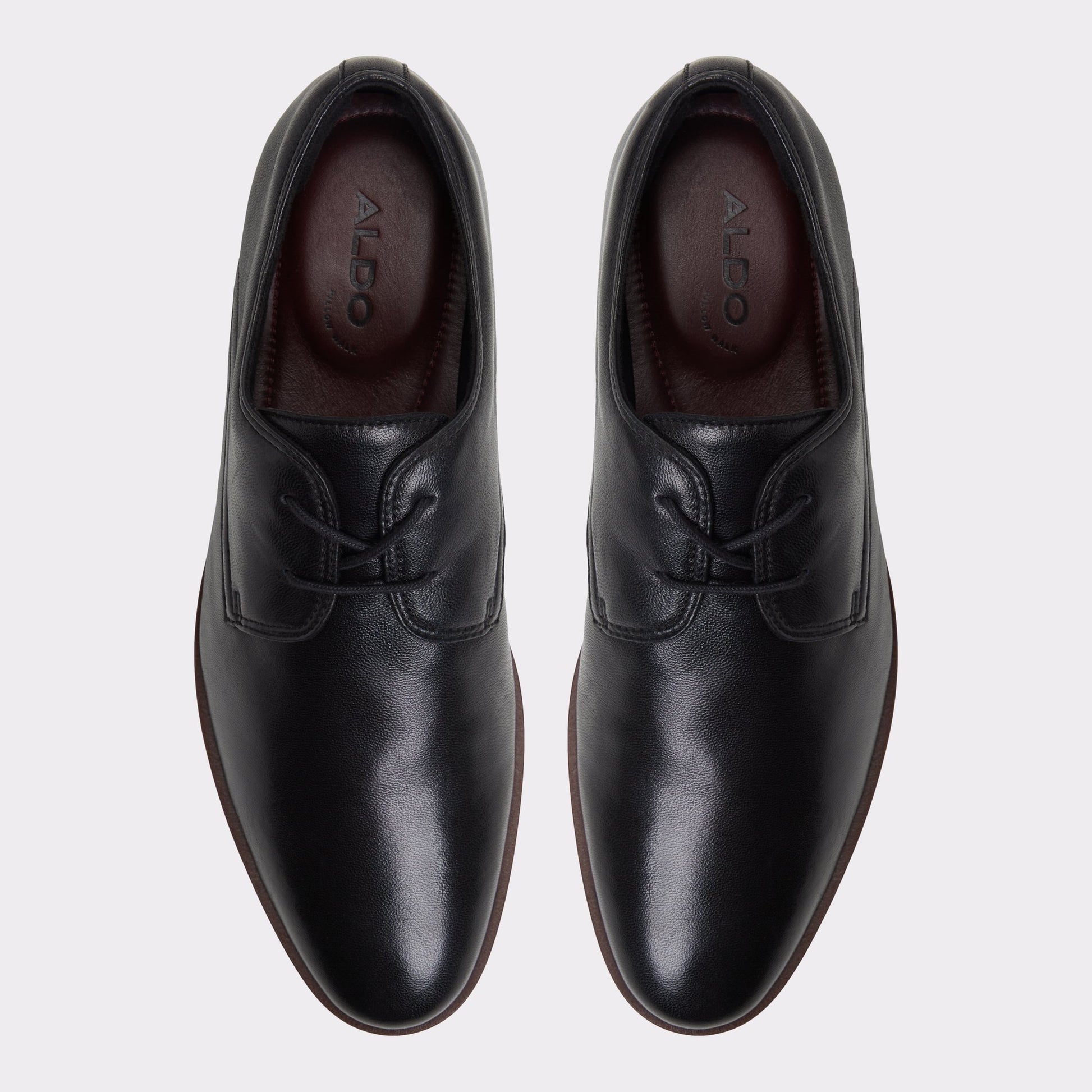 Top-down view of the Black Shirdon Derby shoe