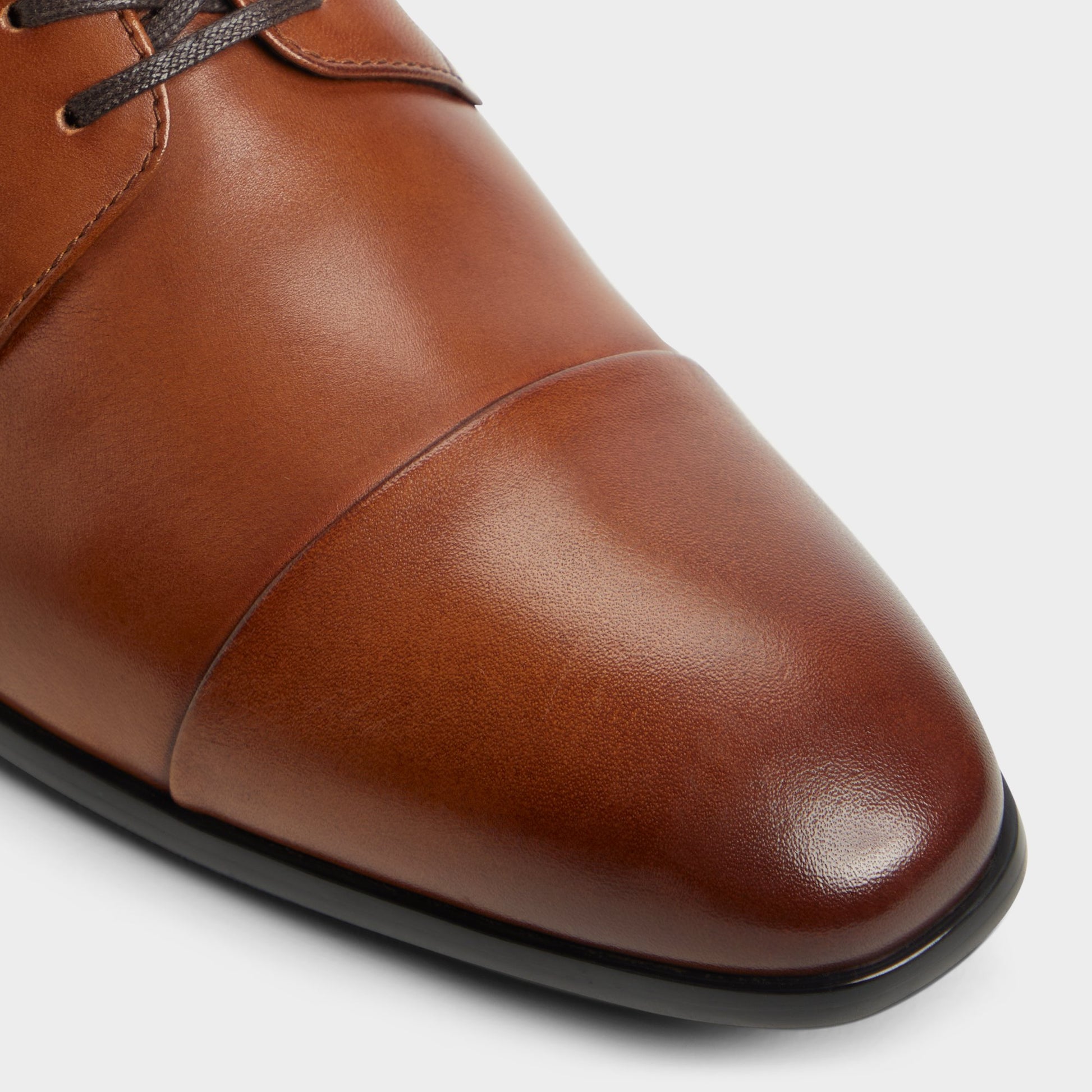 Close-up of the Cognac Daniells Derby shoe