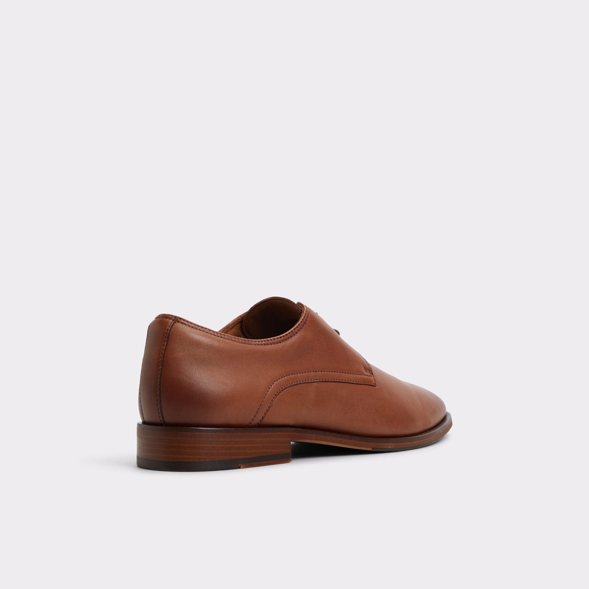 Three-quarter angle of Cognac Shirdon Derby shoe's back side
