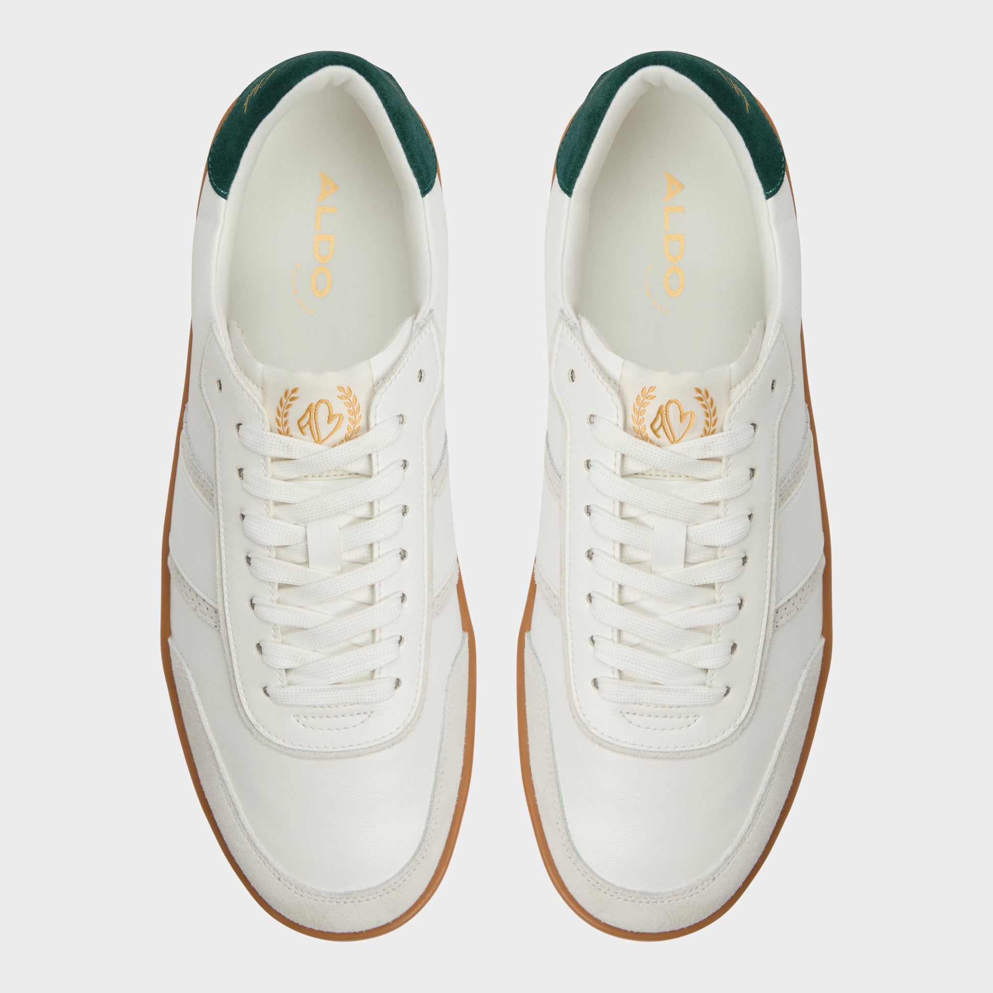 Top-down view of the White Combo Uptown Low top sneaker