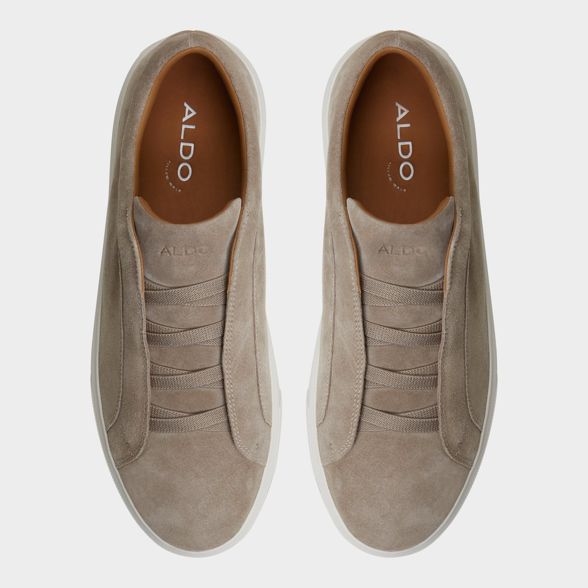 Top-down view of the Beige Abbott Slip-on sneaker