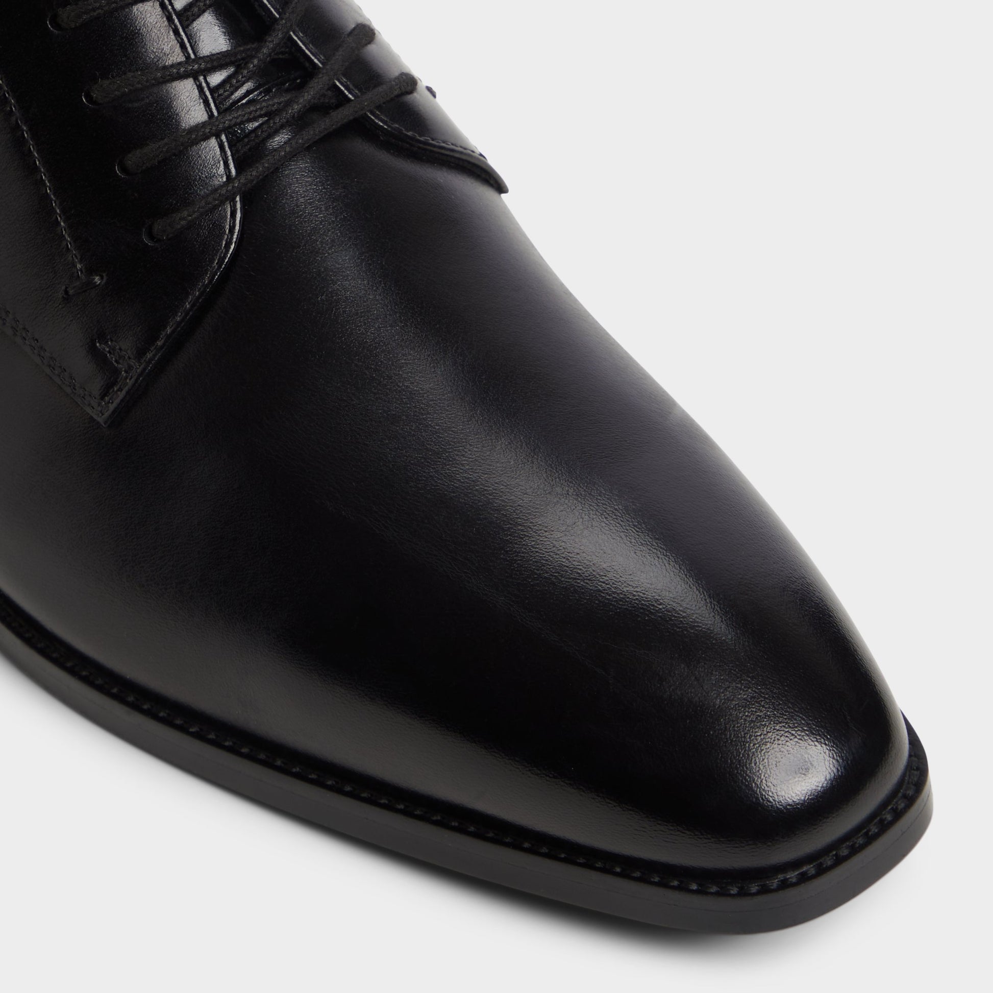 Close-up of the Black Lewistown Oxford shoe