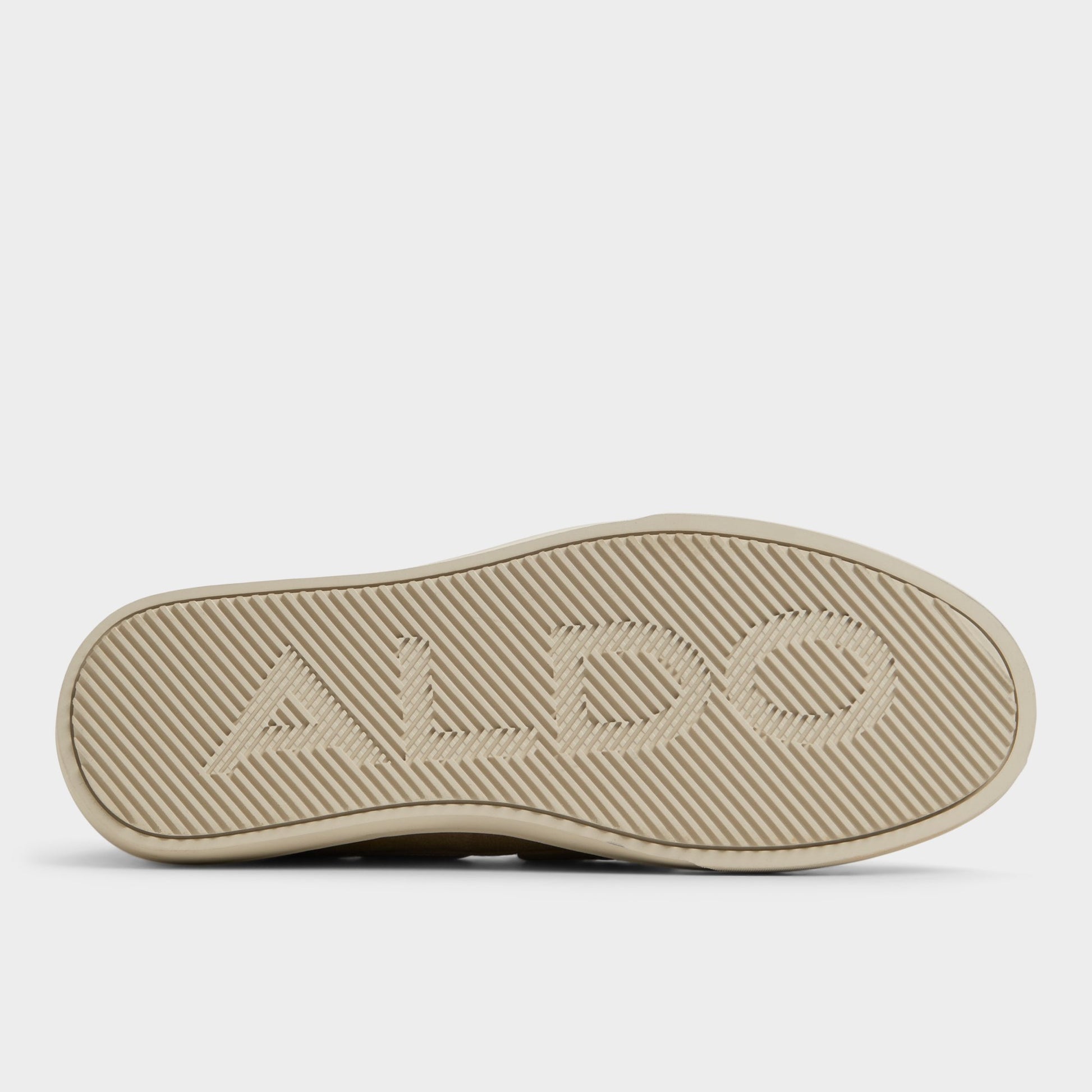View of Taupe Seafarer Boat shoe's sole