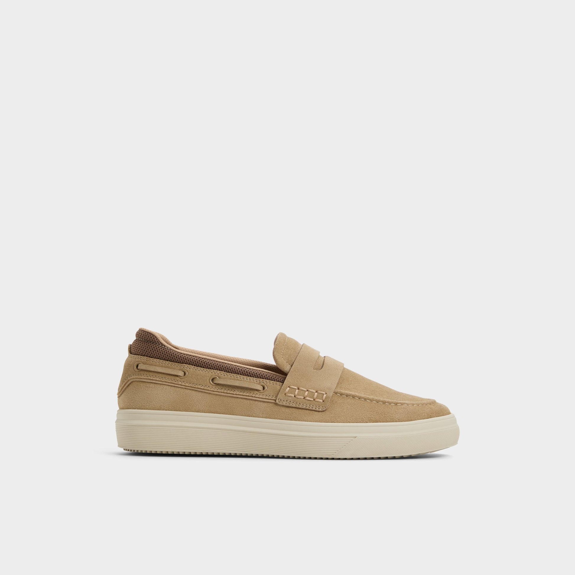 Main View of Taupe Seafarer Boat shoe for Mens
