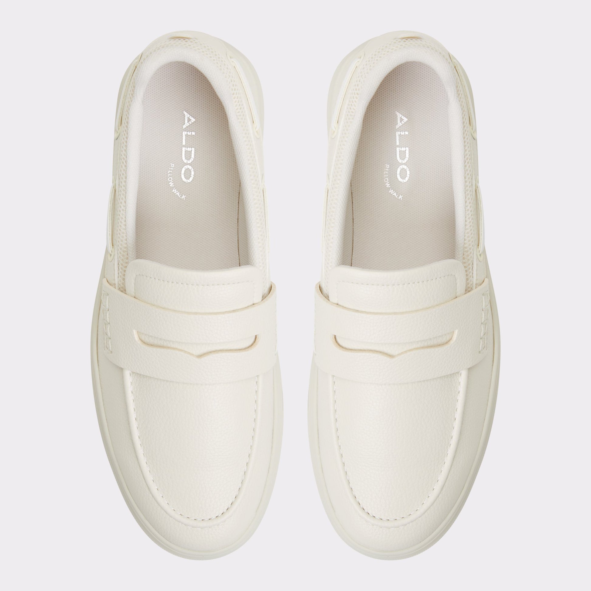 Top-down view of the Light Beige Seafarer Boat shoe