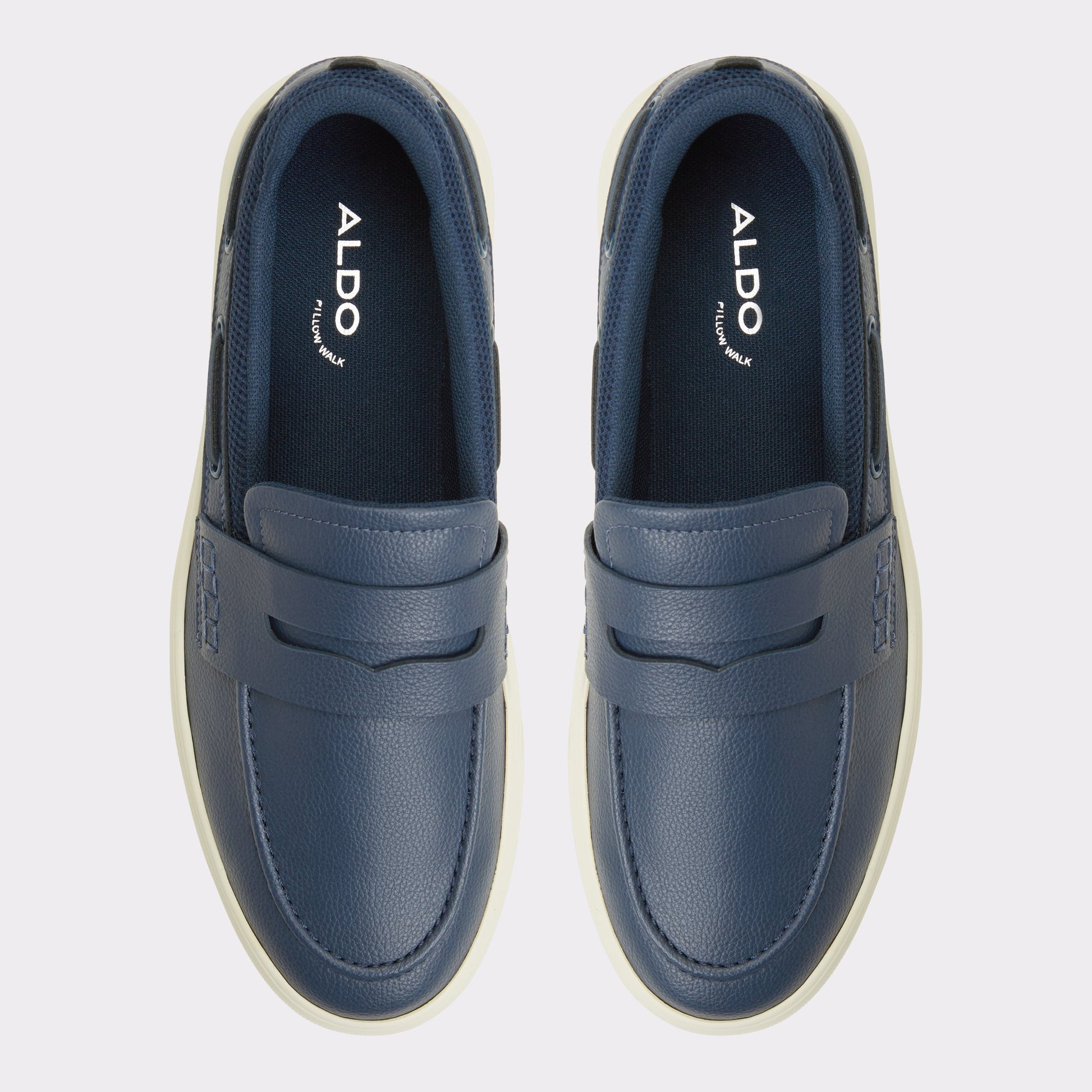 Top-down view of the Navy Seafarer Boat shoe