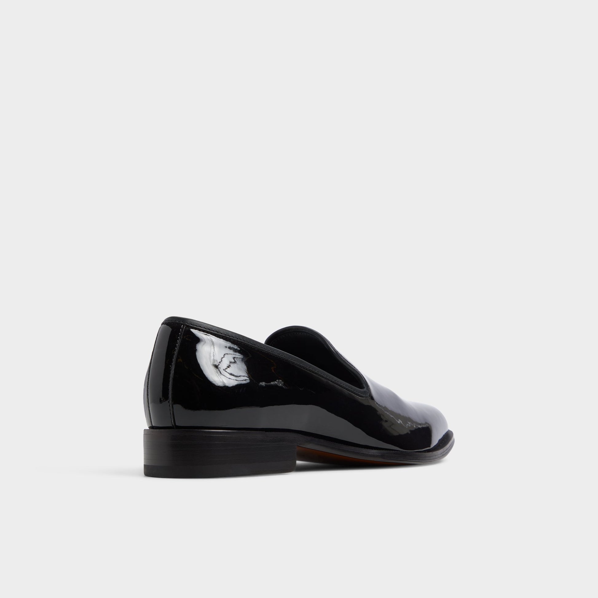 Three-quarter angle of Black Pendleton Loafer's back side