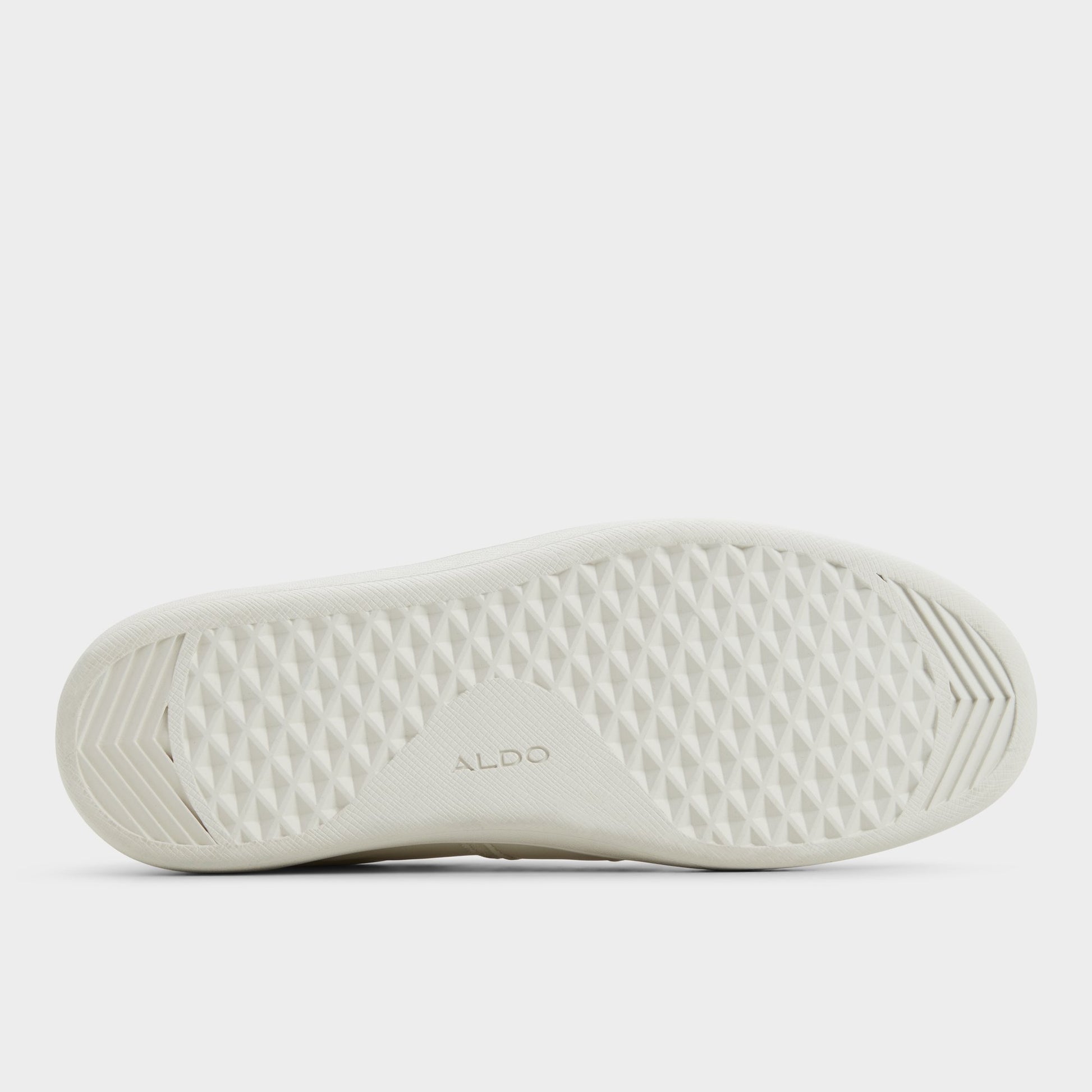 View of Open White Uptown Low top sneaker's sole