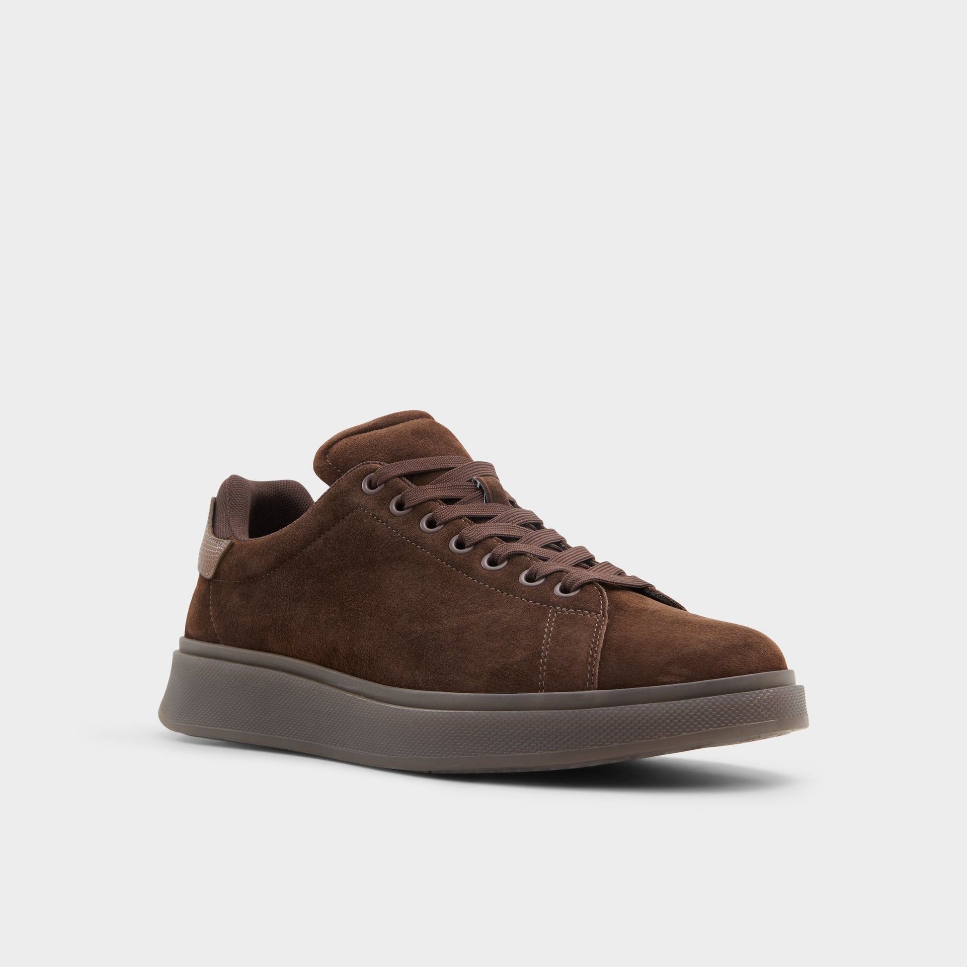 Three-quarter angle of Dark Brown Cuore Low top sneaker's front side