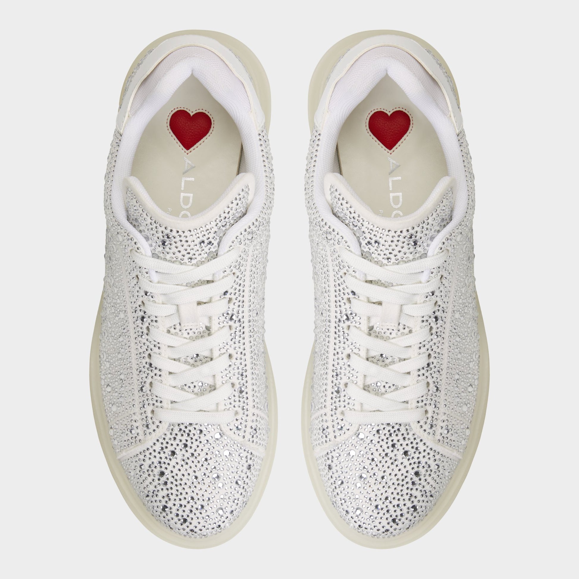 Top-down view of the White Multi Cuore Low top sneaker