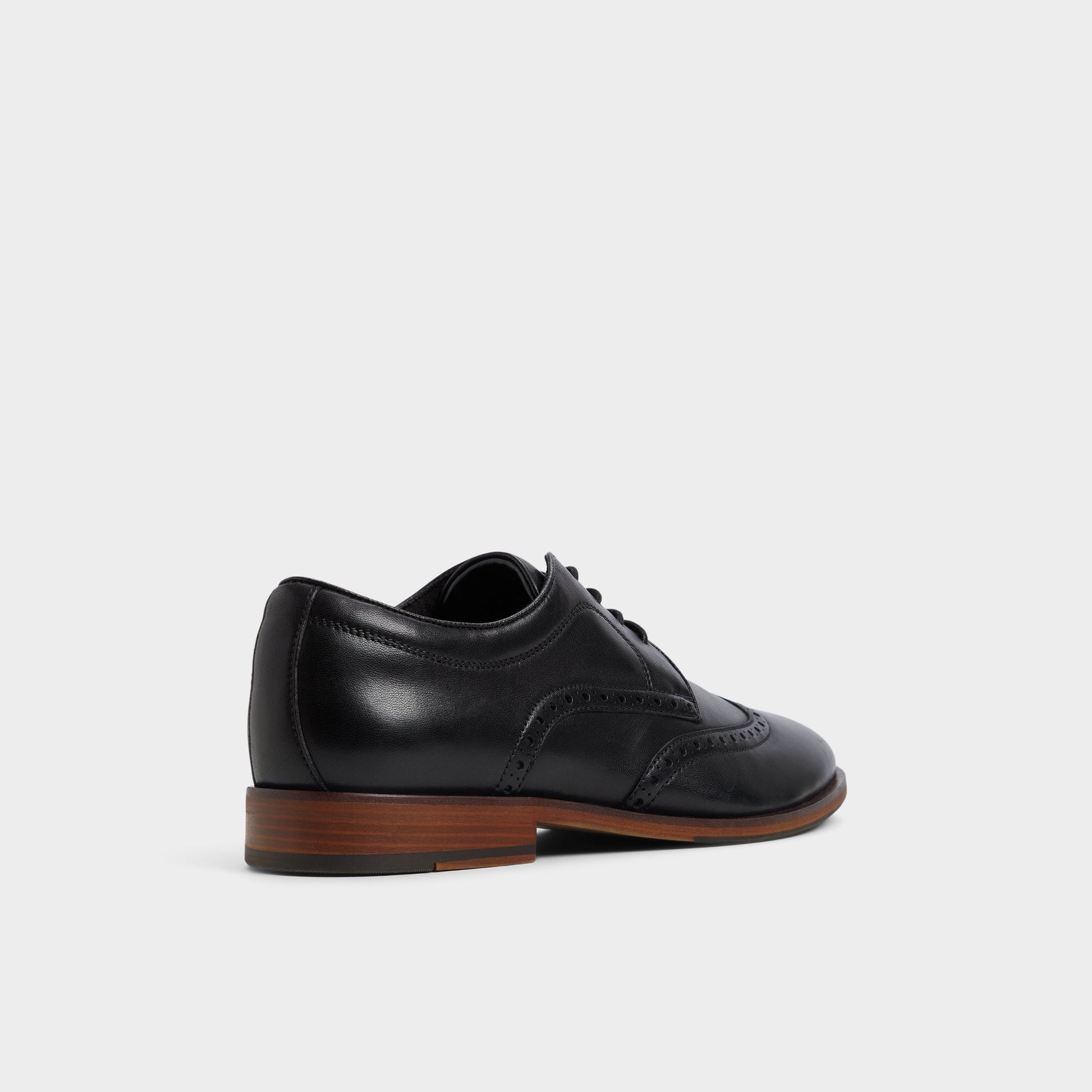 Three-quarter angle of Black Sargasso Oxford shoe's back side