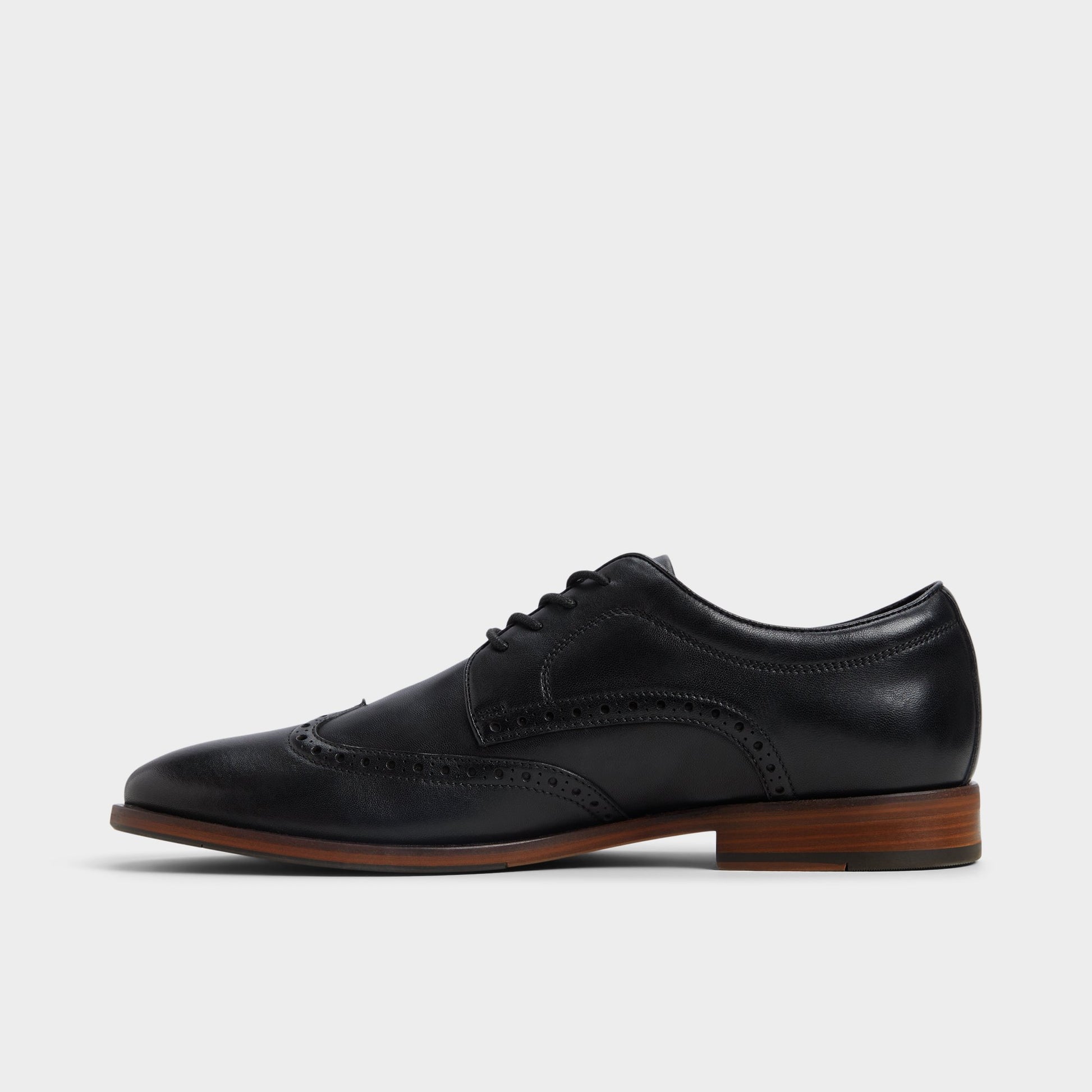 Side view of Black Sargasso Oxford shoe