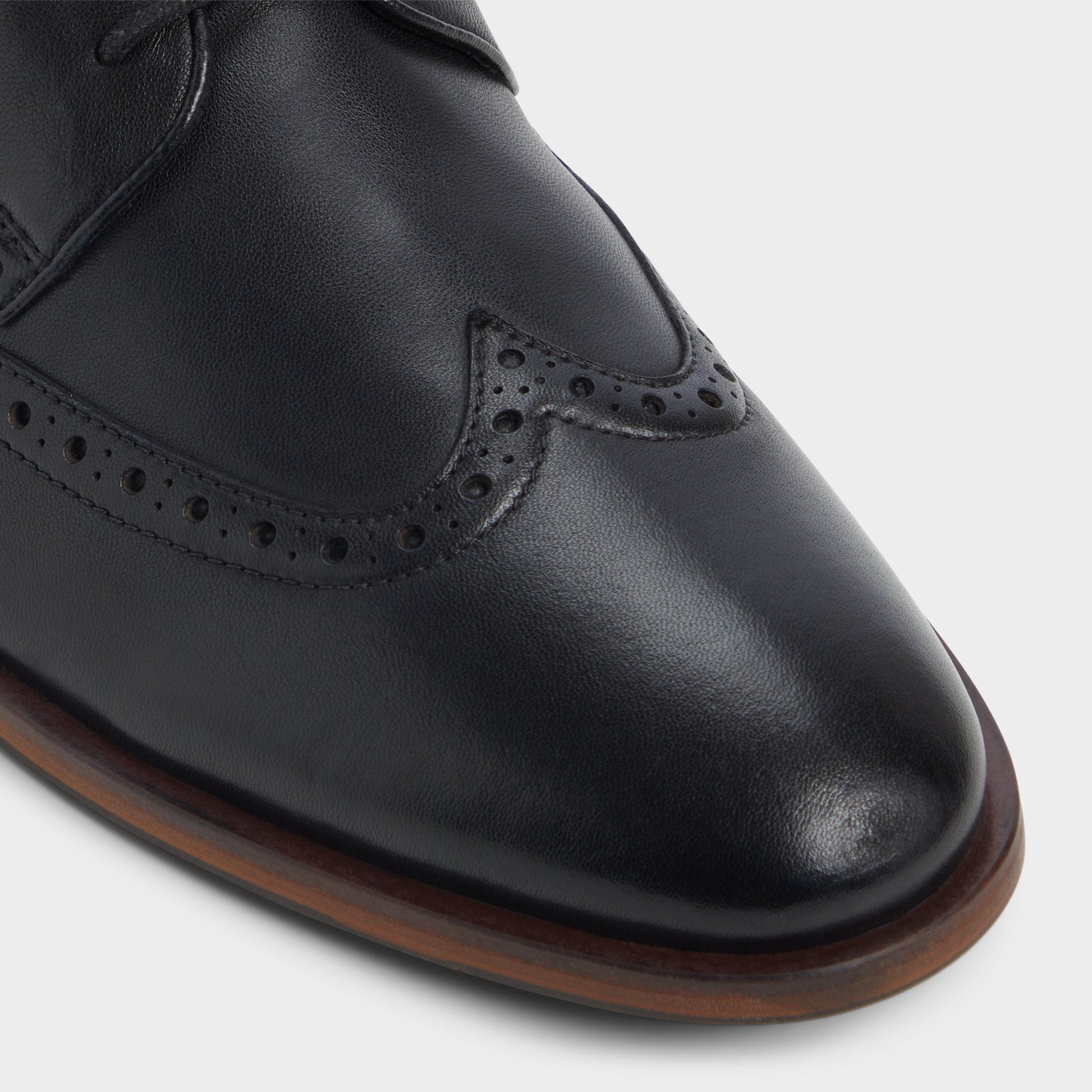 Close-up of the Black Sargasso Oxford shoe