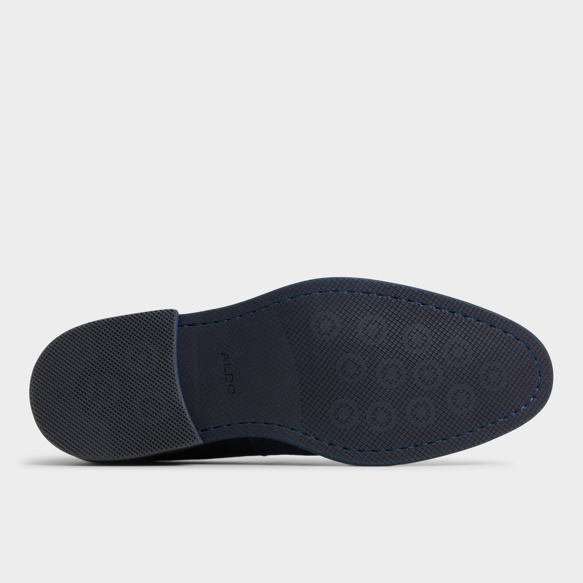 View of Navy Portos Loafer's sole