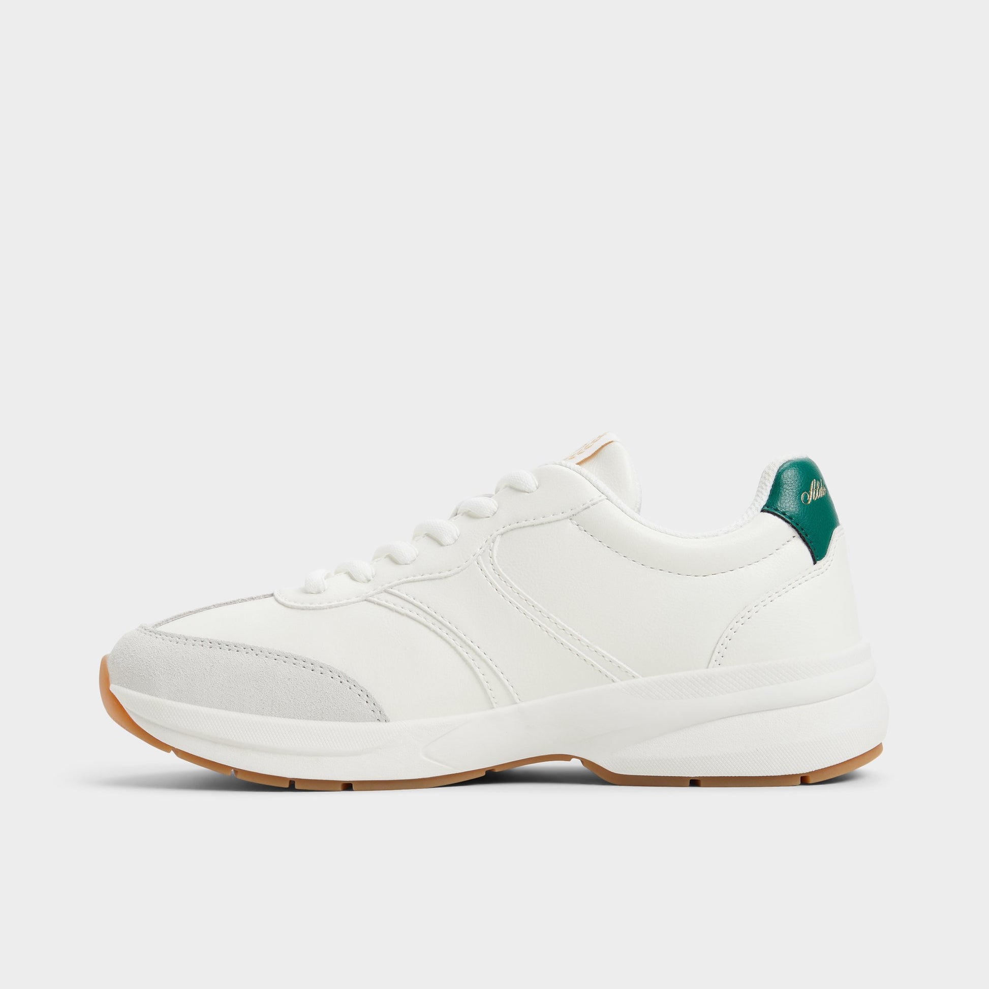 Side view of White Combo Clubchic Jogger sneaker