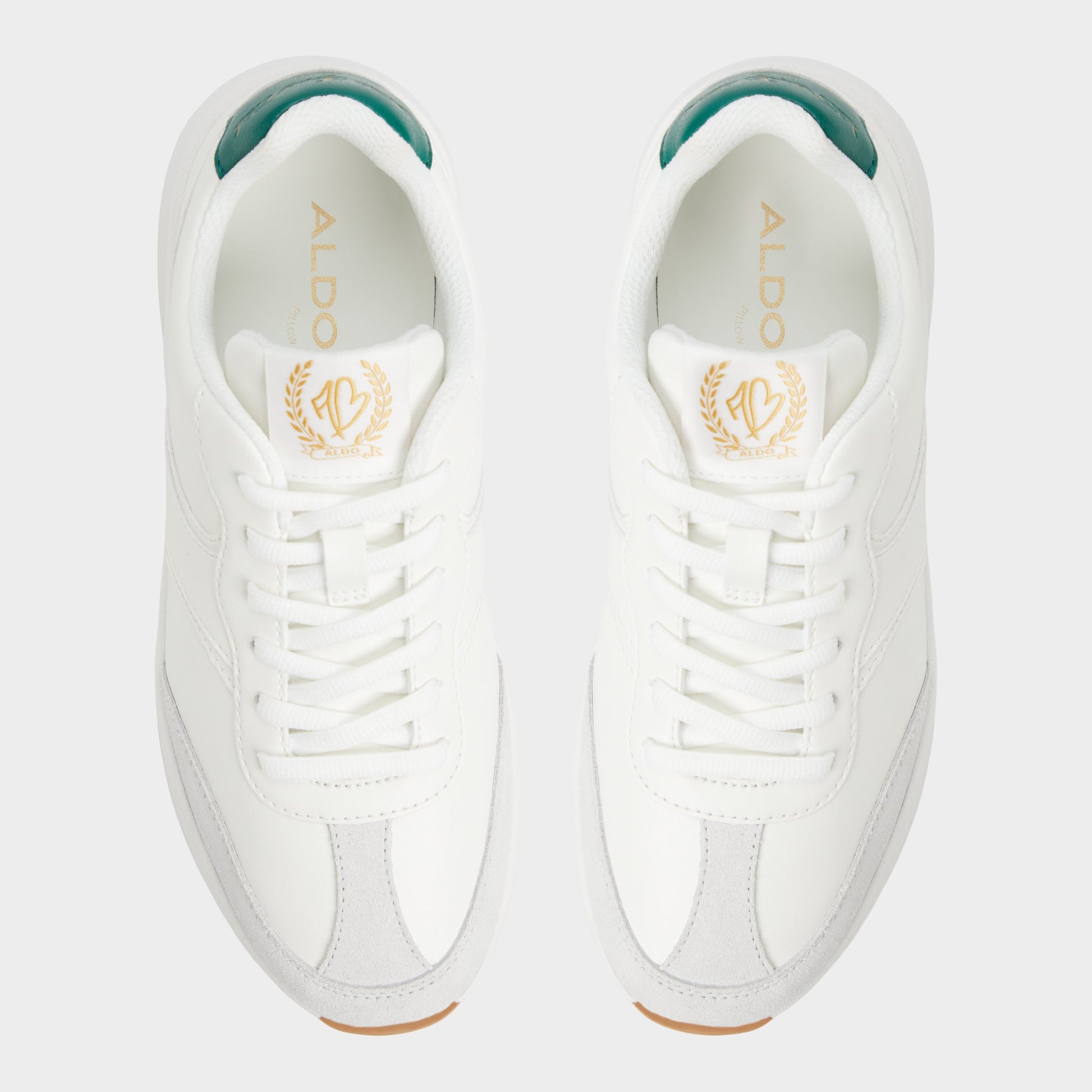 Top-down view of the White Combo Clubchic Jogger sneaker