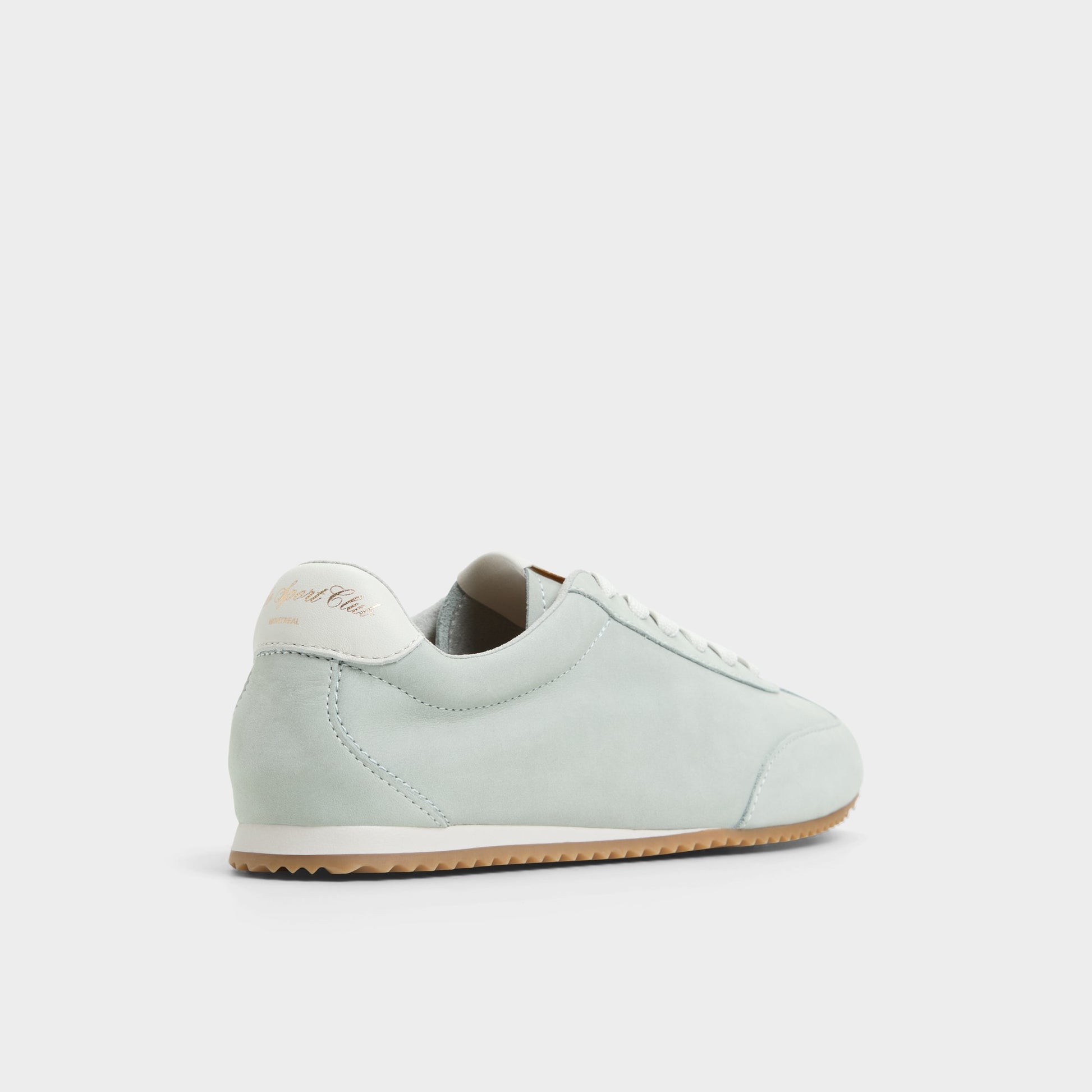 Three-quarter angle of Other Green Carefree Jogger sneaker's back side