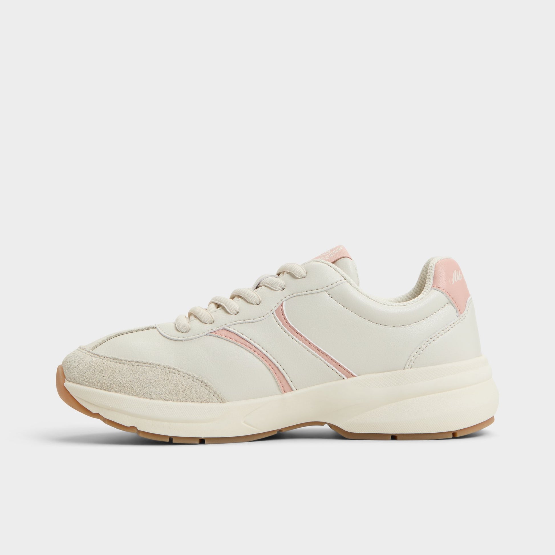 Side view of Open Beige Clubchic Jogger sneaker