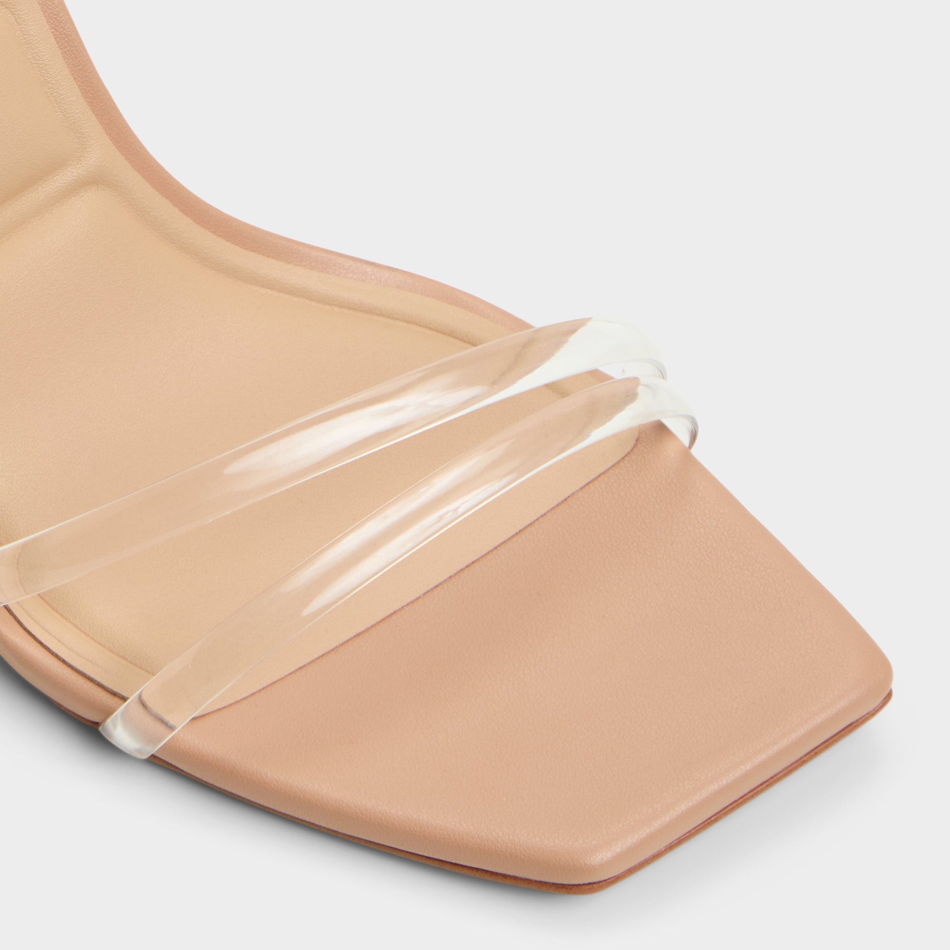 Close-up of the Tan Acantha Strappy heeled sandal