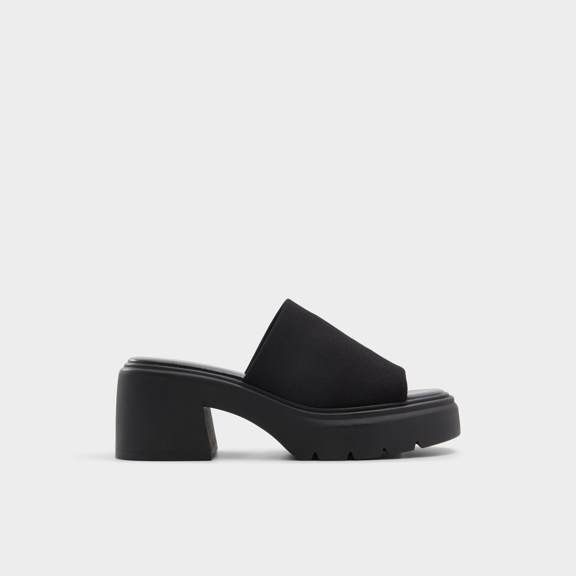 Main View of Black Harrietta Heeled mule for Womens