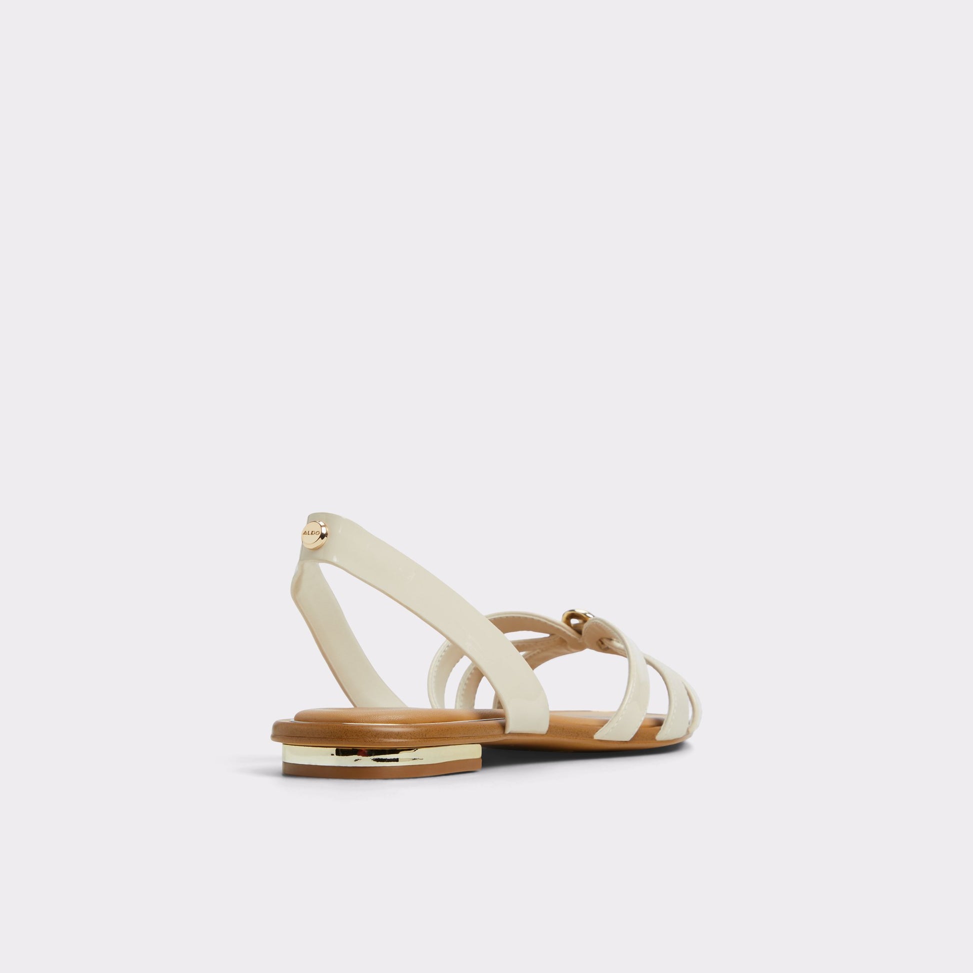 Three-quarter angle of Other White Marassita Flat sandal's back side