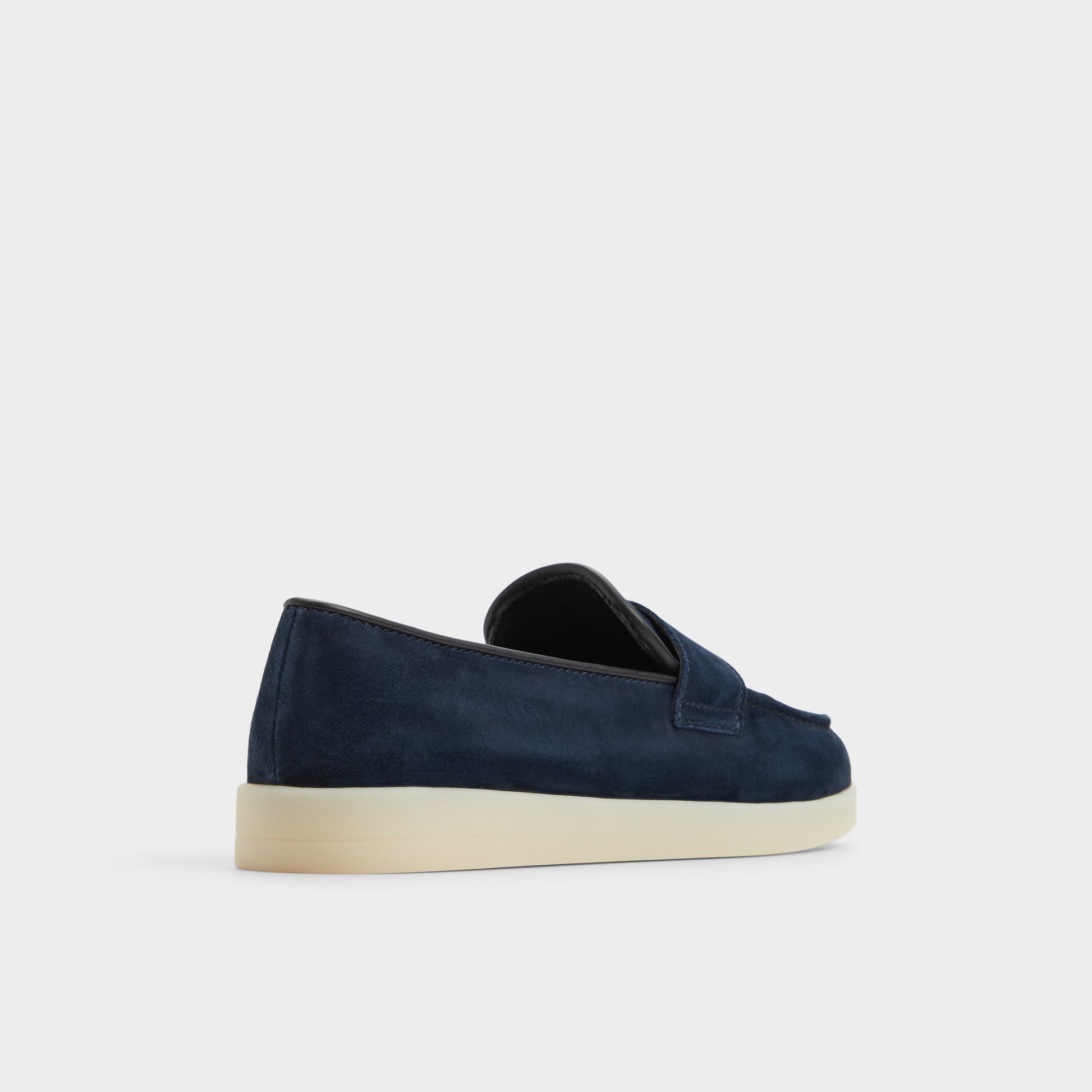 Three-quarter angle of Navy Seastroll Loafer's back side