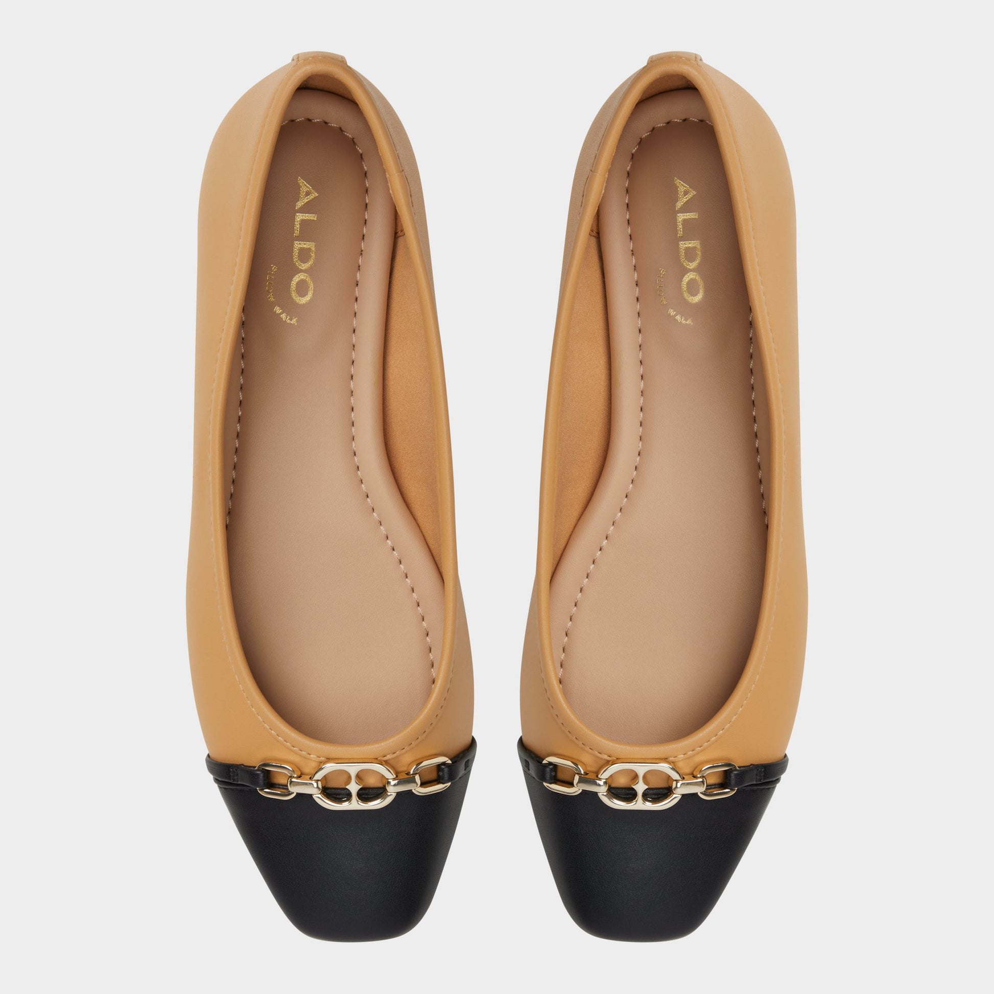 Top-down view of the Beige Krishelle Ballerina