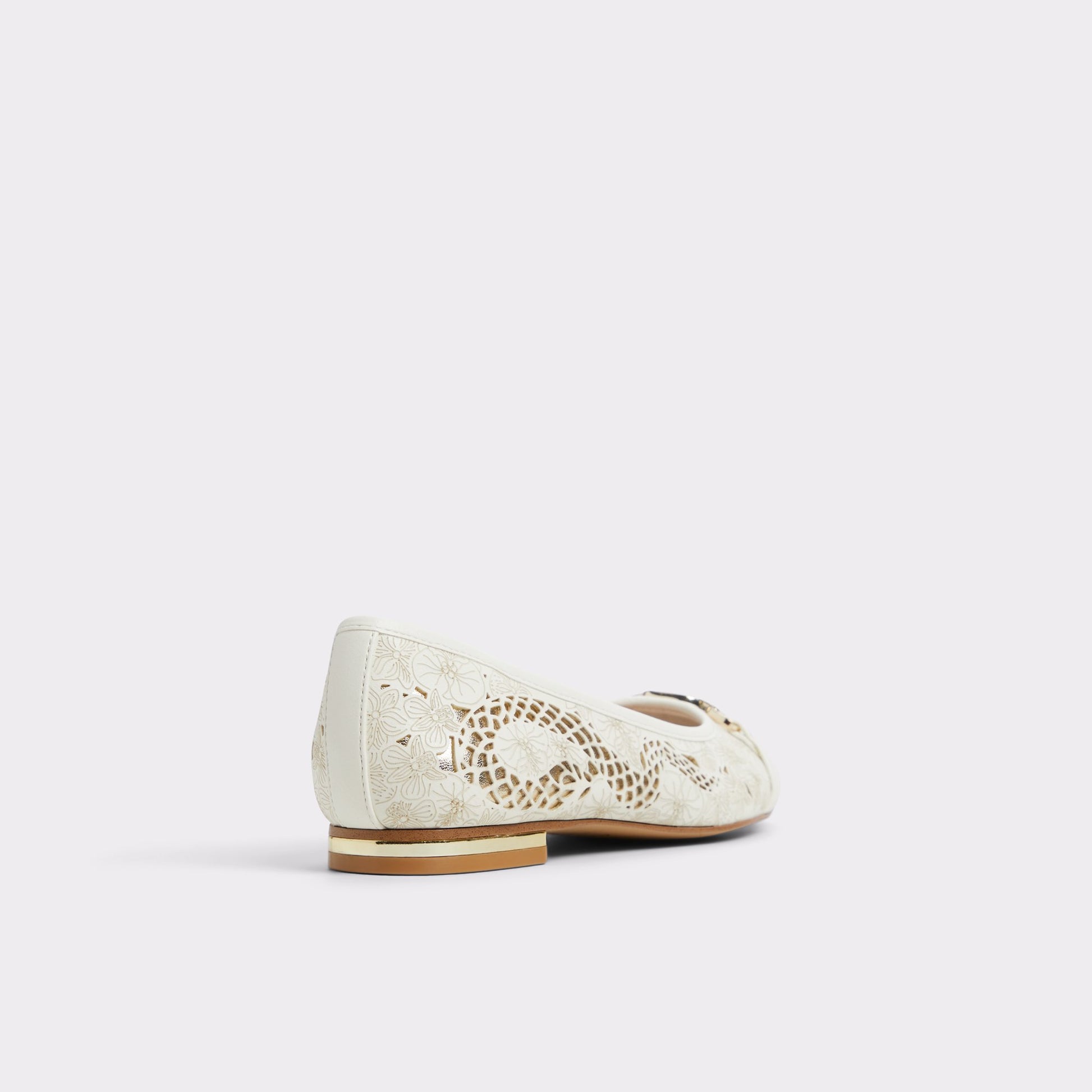 Three-quarter angle of White/Multi Krishelle Ballerina's back side