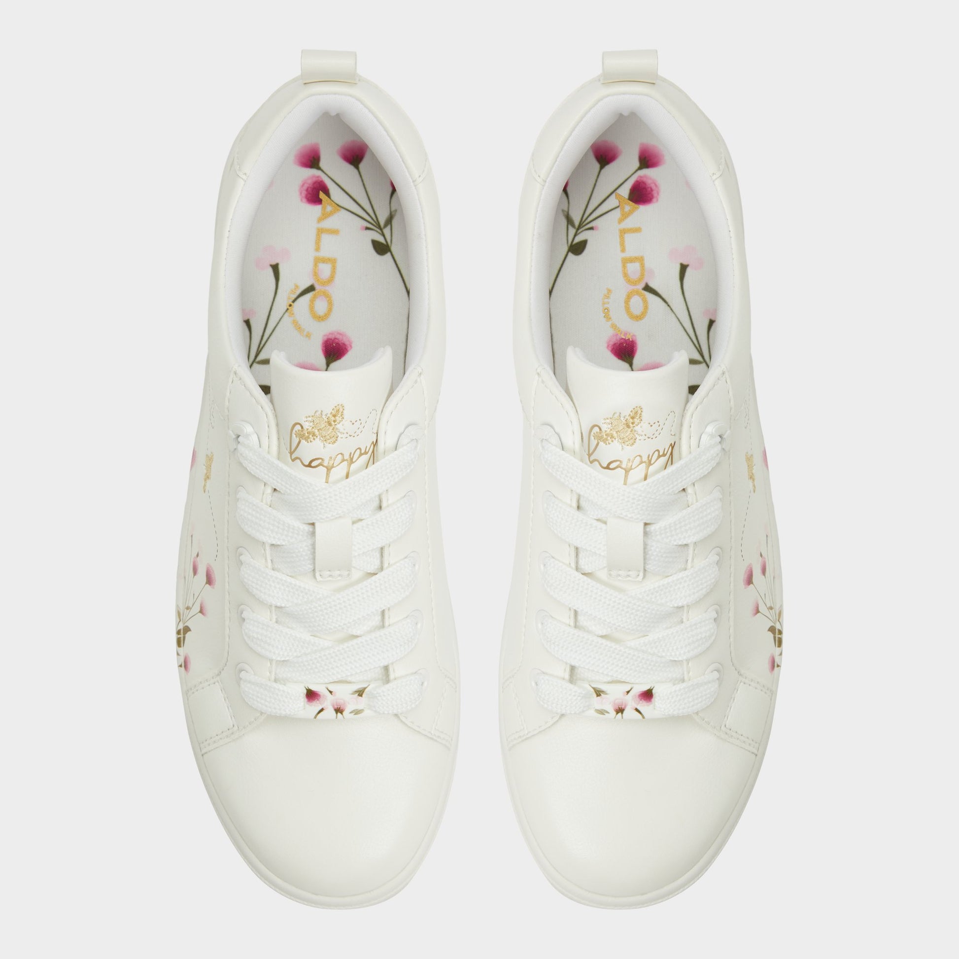 Top-down view of the Multi Wildflowers Low top sneaker