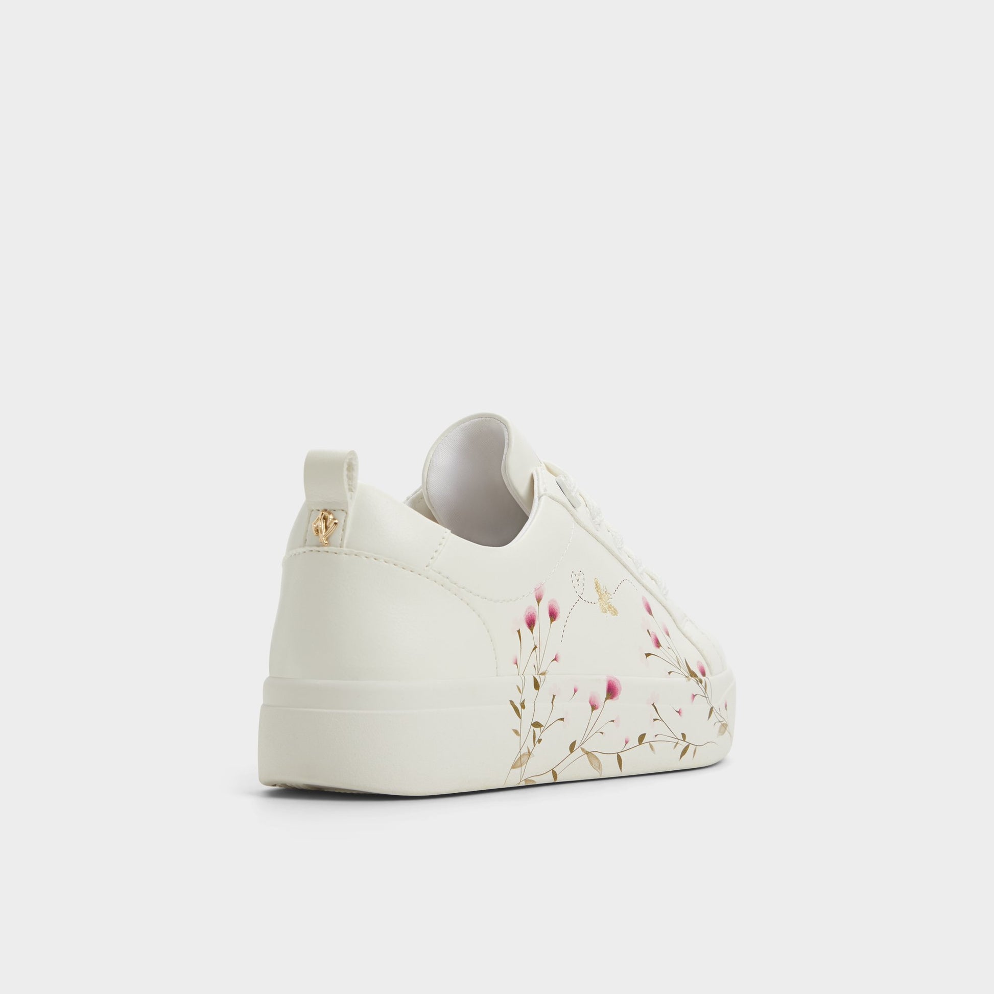 Three-quarter angle of Multi Wildflowers Low top sneaker's back side
