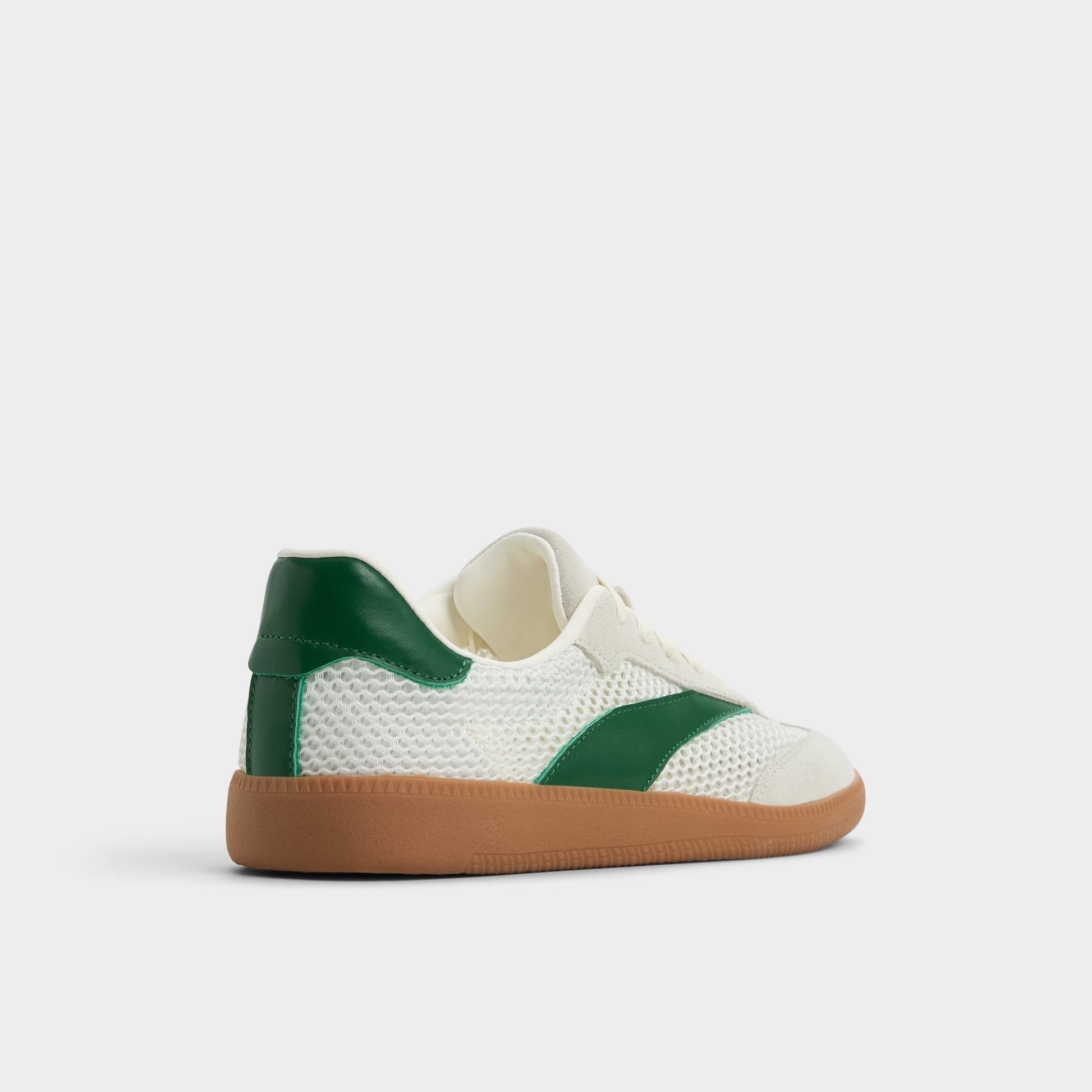 Three-quarter angle of White Clubstyle Jogger sneaker's back side