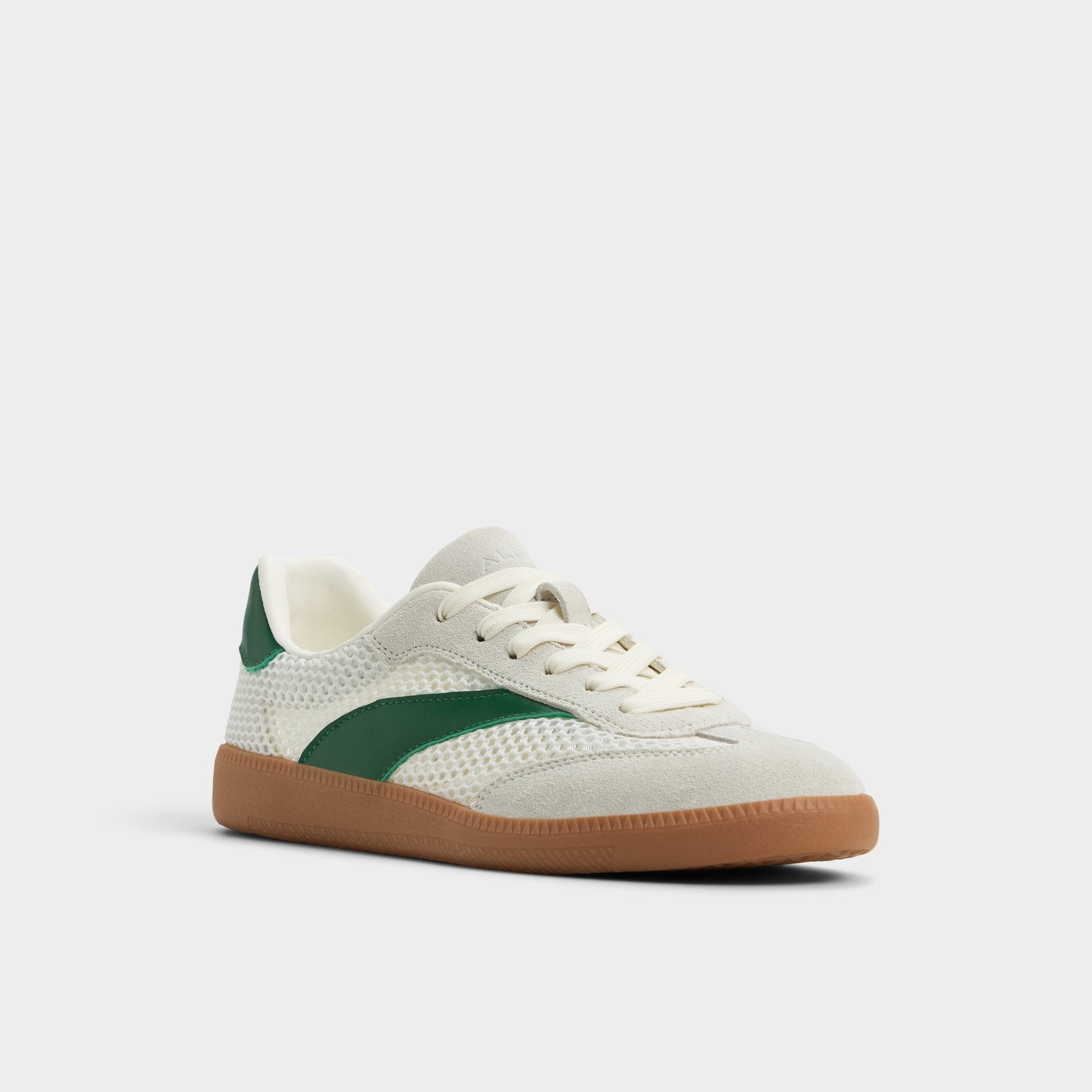 Three-quarter angle of White Clubstyle Jogger sneaker's front side