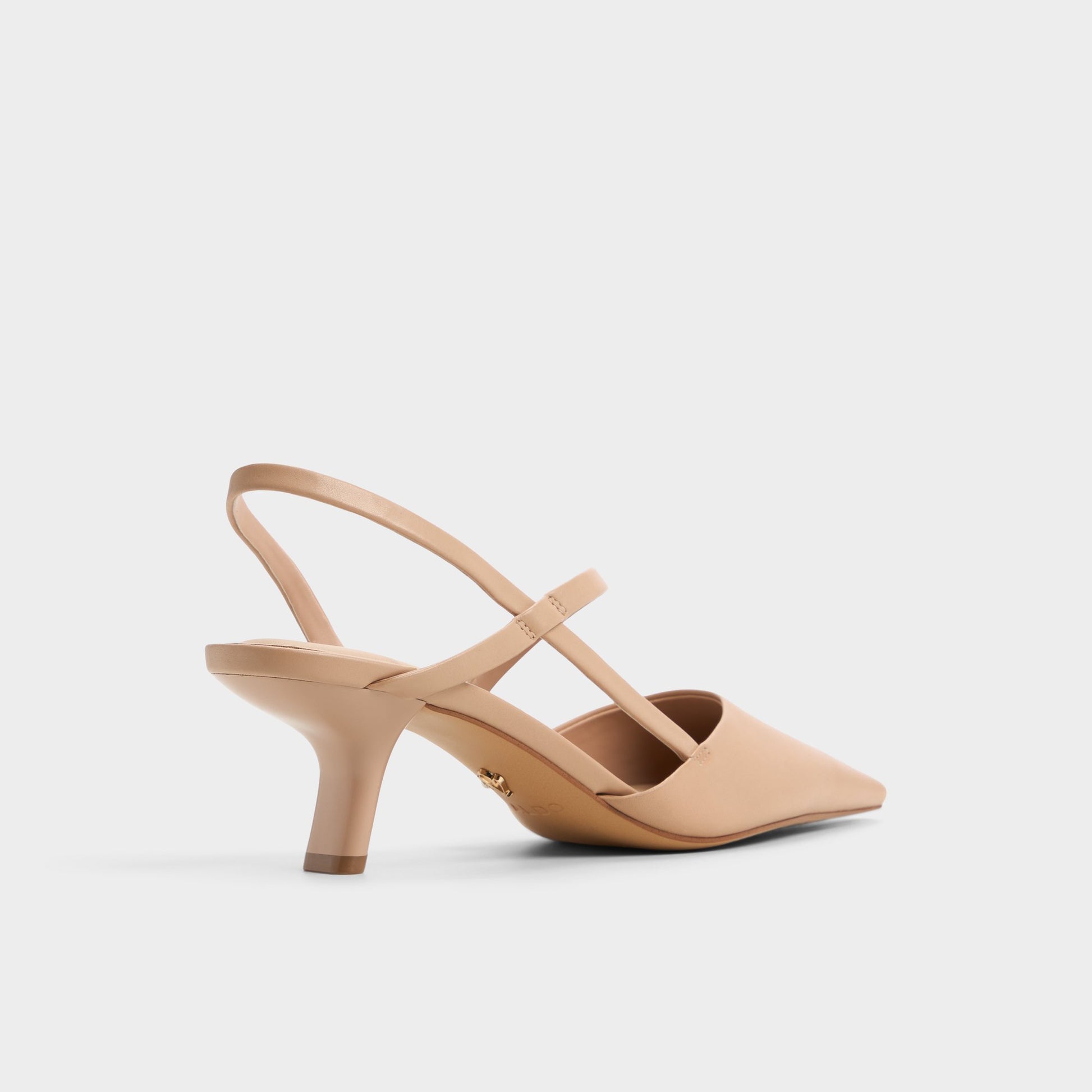 Three-quarter angle of Bone Cordela Slingback heel's back side