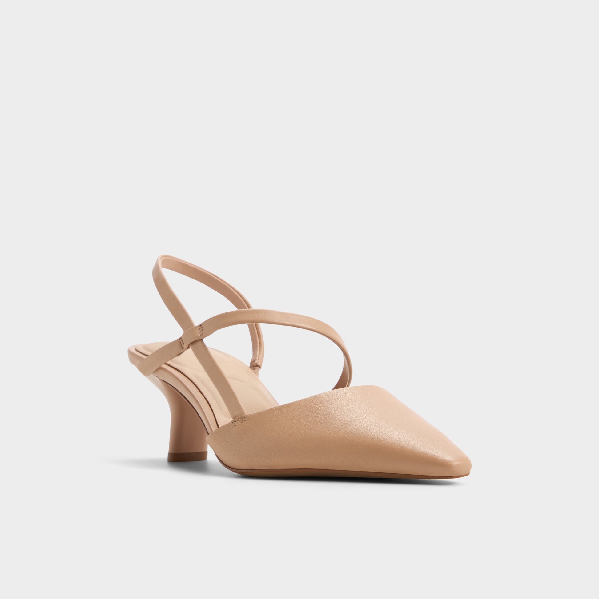 Three-quarter angle of Bone Cordela Slingback heel's front side