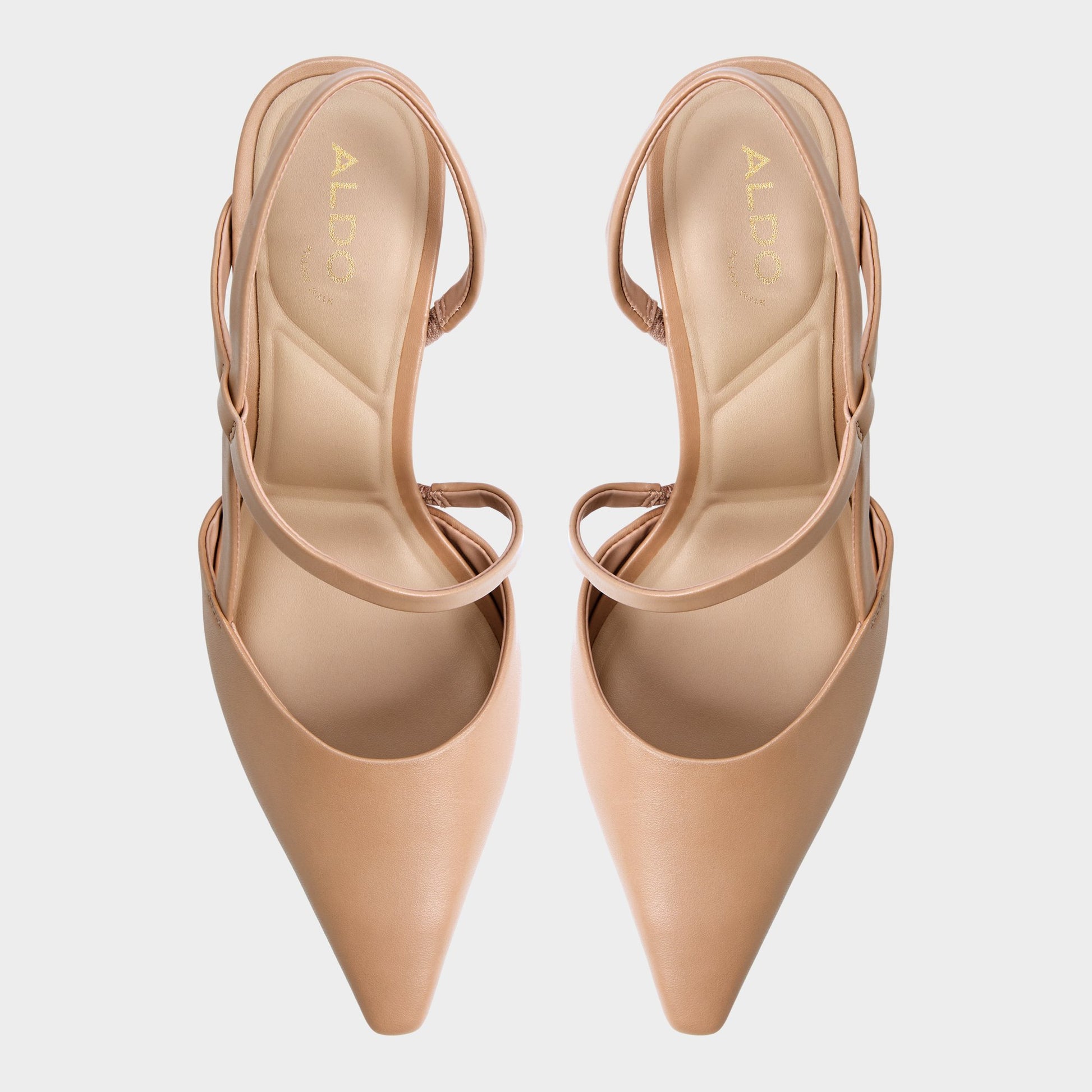 Top-down view of the Bone Cordela Slingback heel