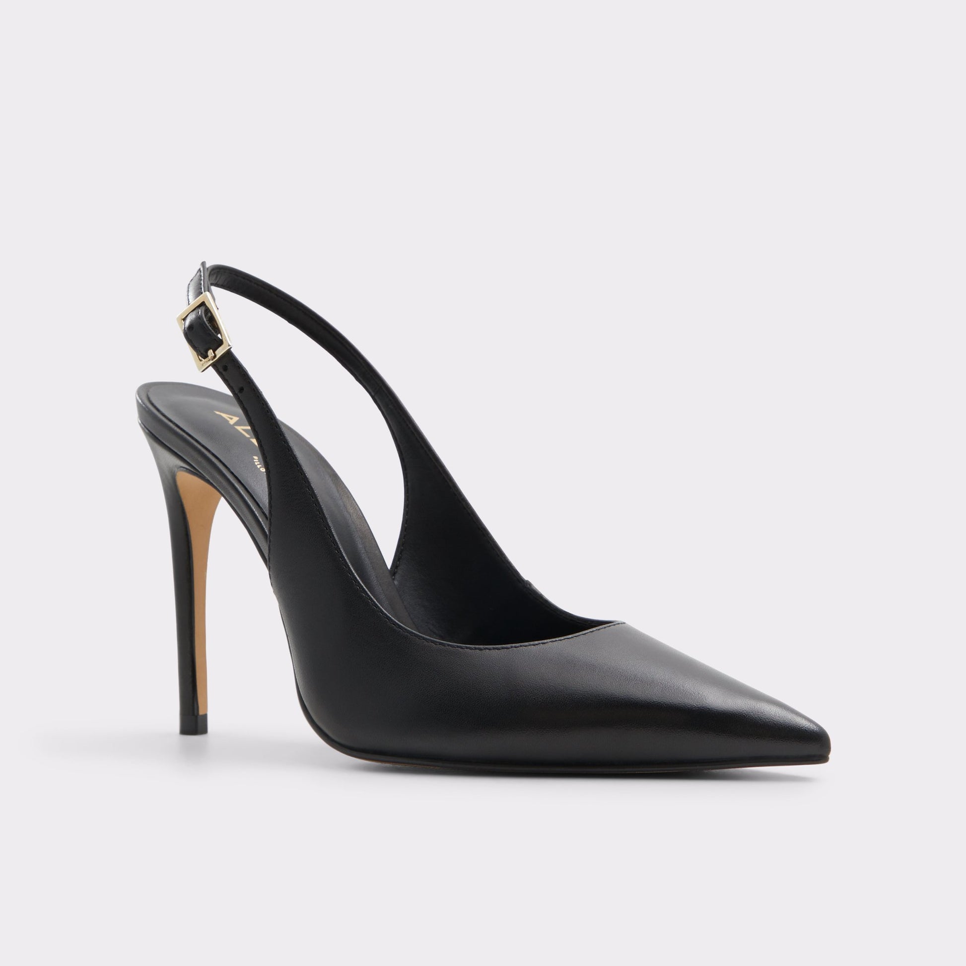 Three-quarter angle of Other black Stessysling Slingback heel's front side
