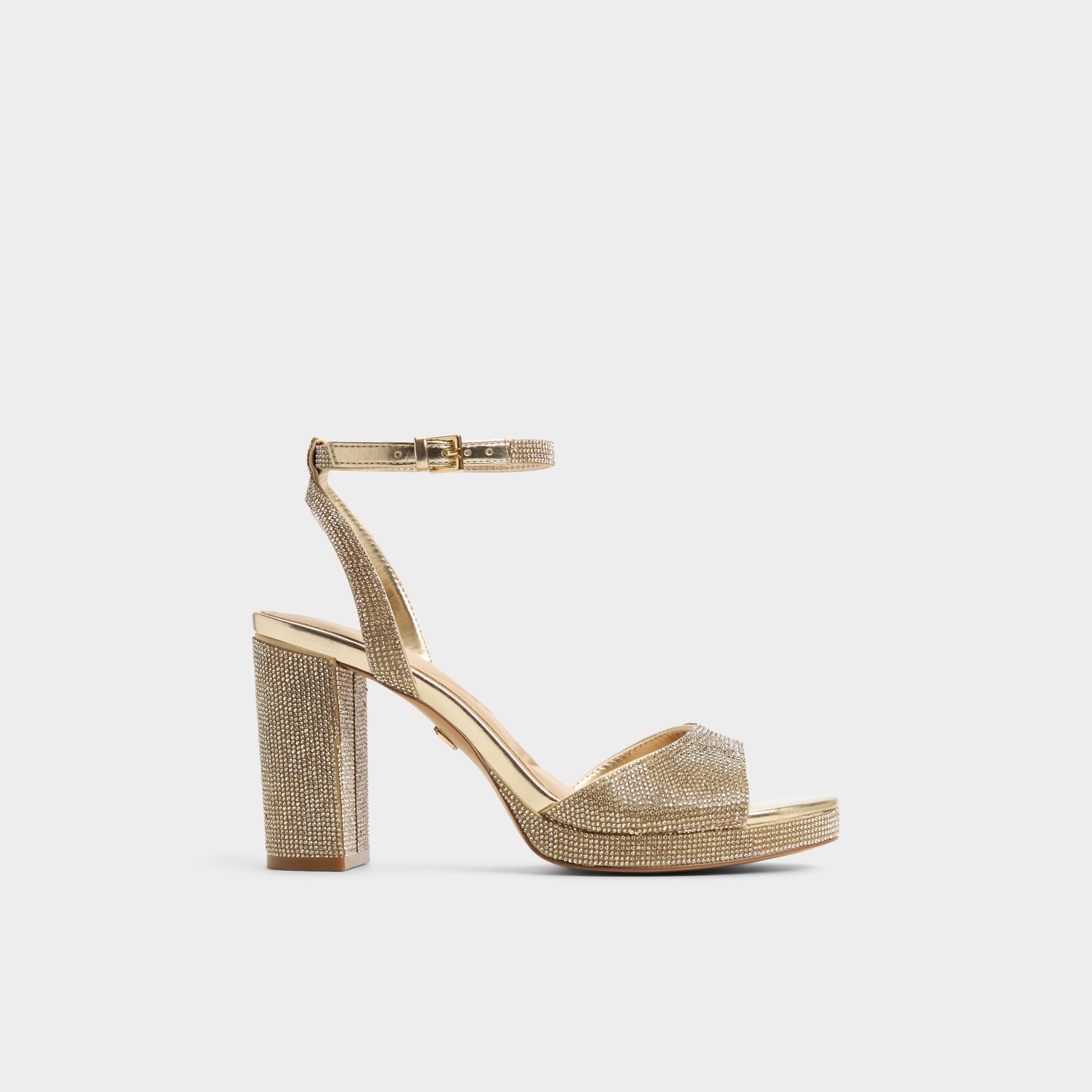 Main View of Champagne Alluring Strappy heeled sandal for Womens