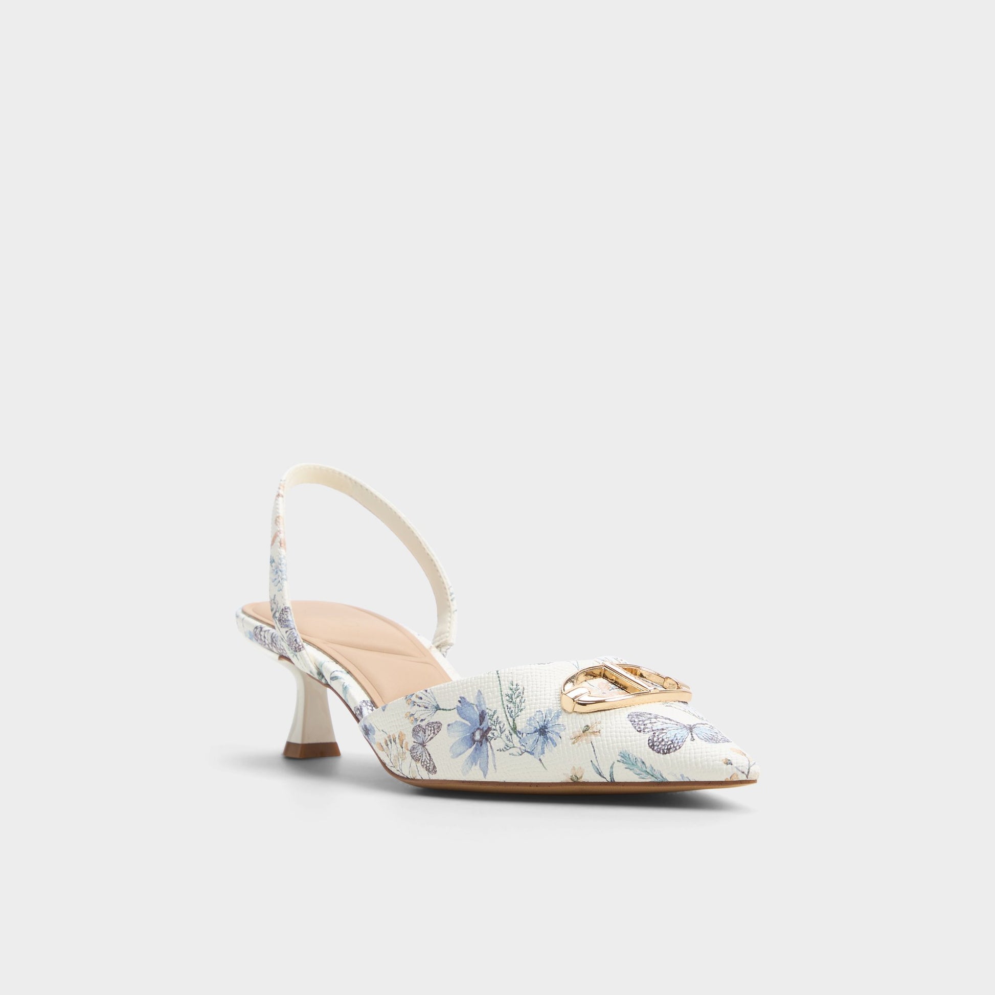 Three-quarter angle of Multi Delicate Slingback heel's front side