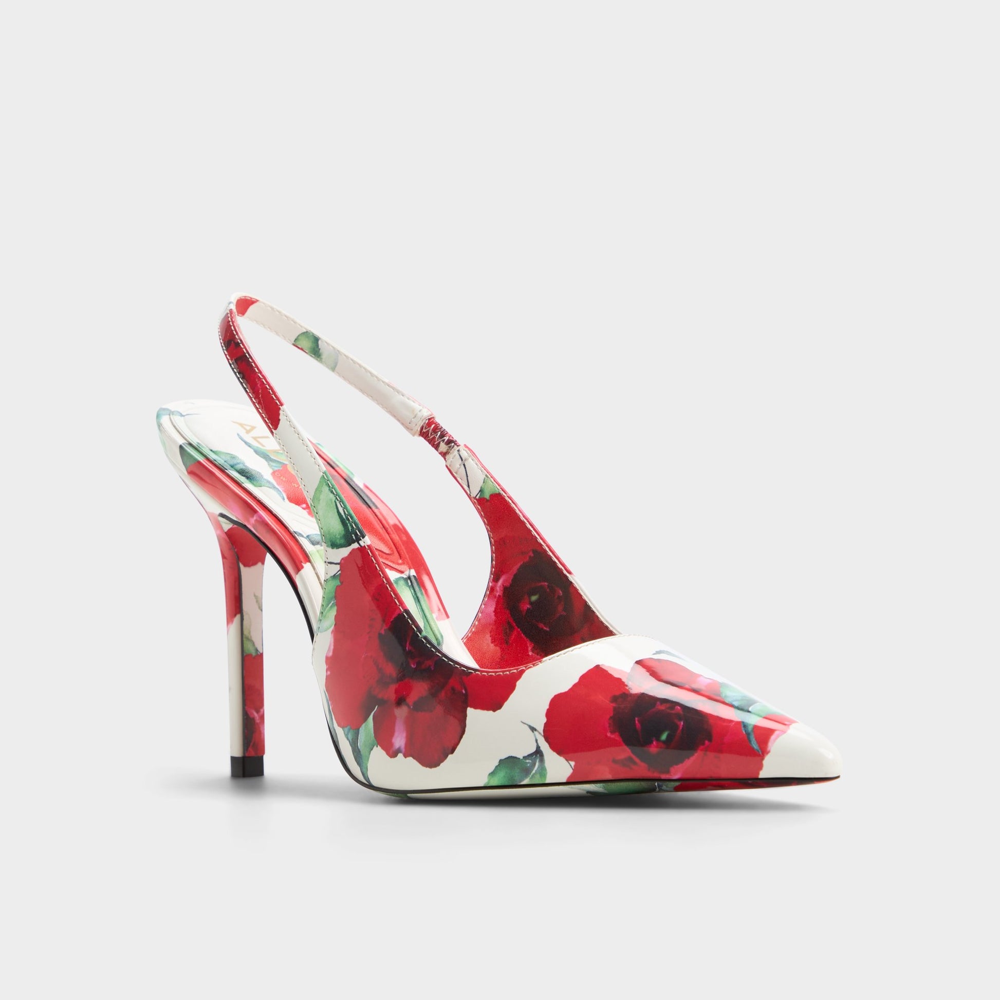 Three-quarter angle of Multi Lovebloom Slingback heel's front side