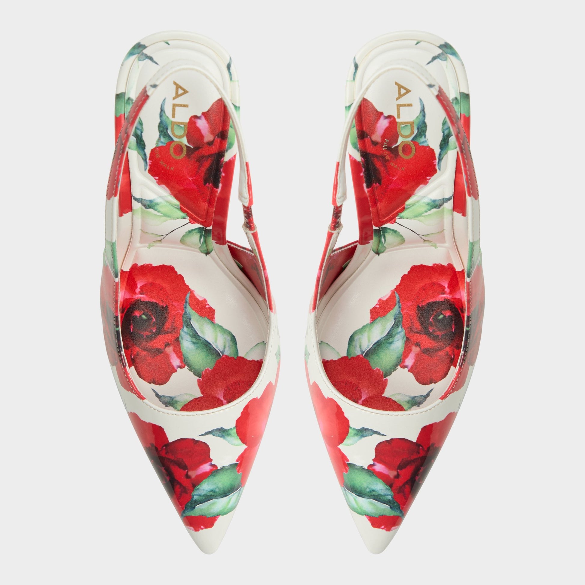 Top-down view of the Multi Lovebloom Slingback heel