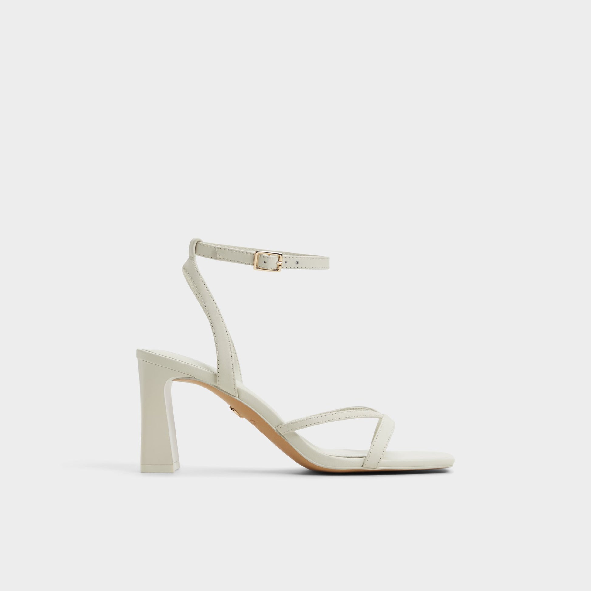 Main View of White/Bone Stellare Strappy heeled sandal for Womens