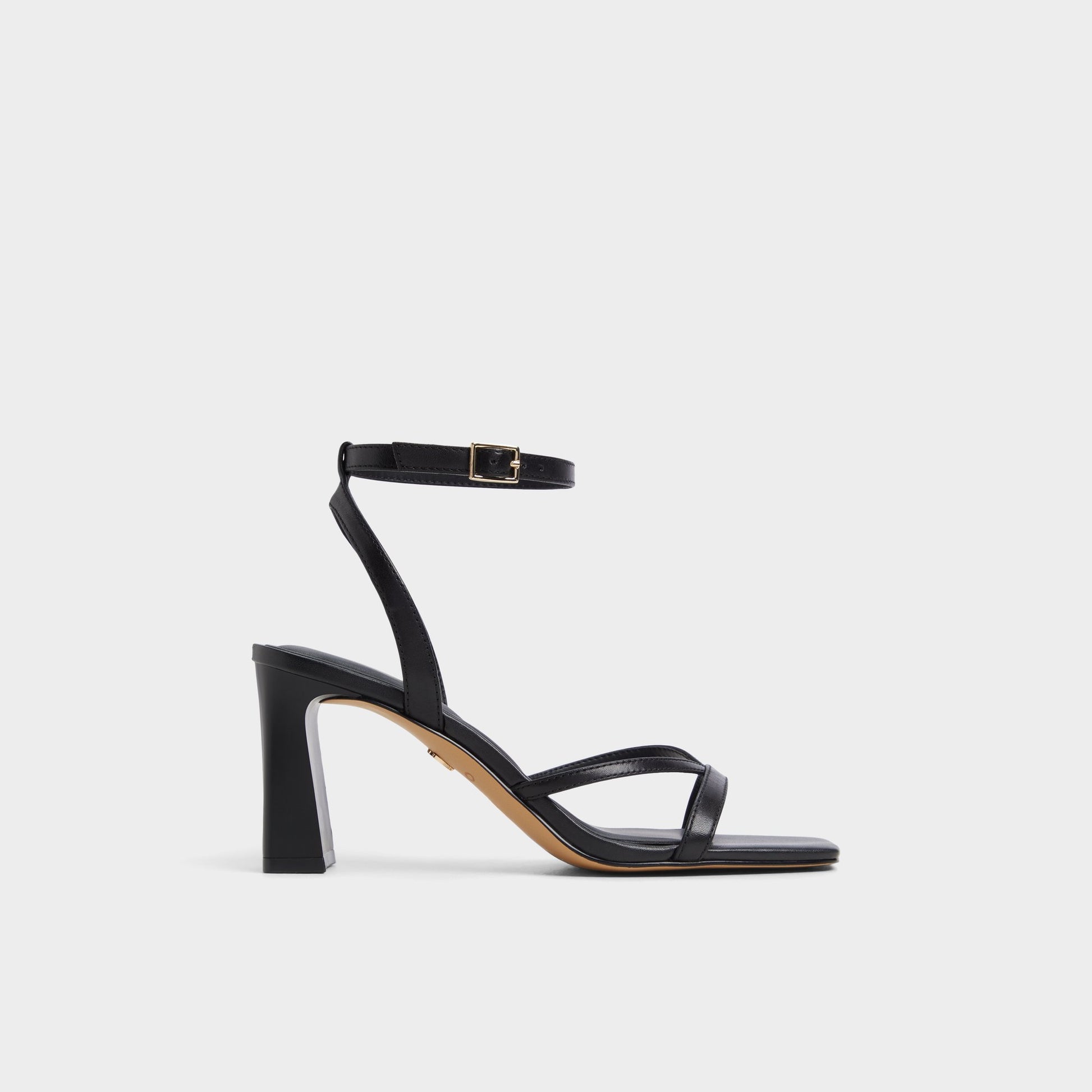 Main View of Other Black Stellare Strappy heeled sandal for Womens