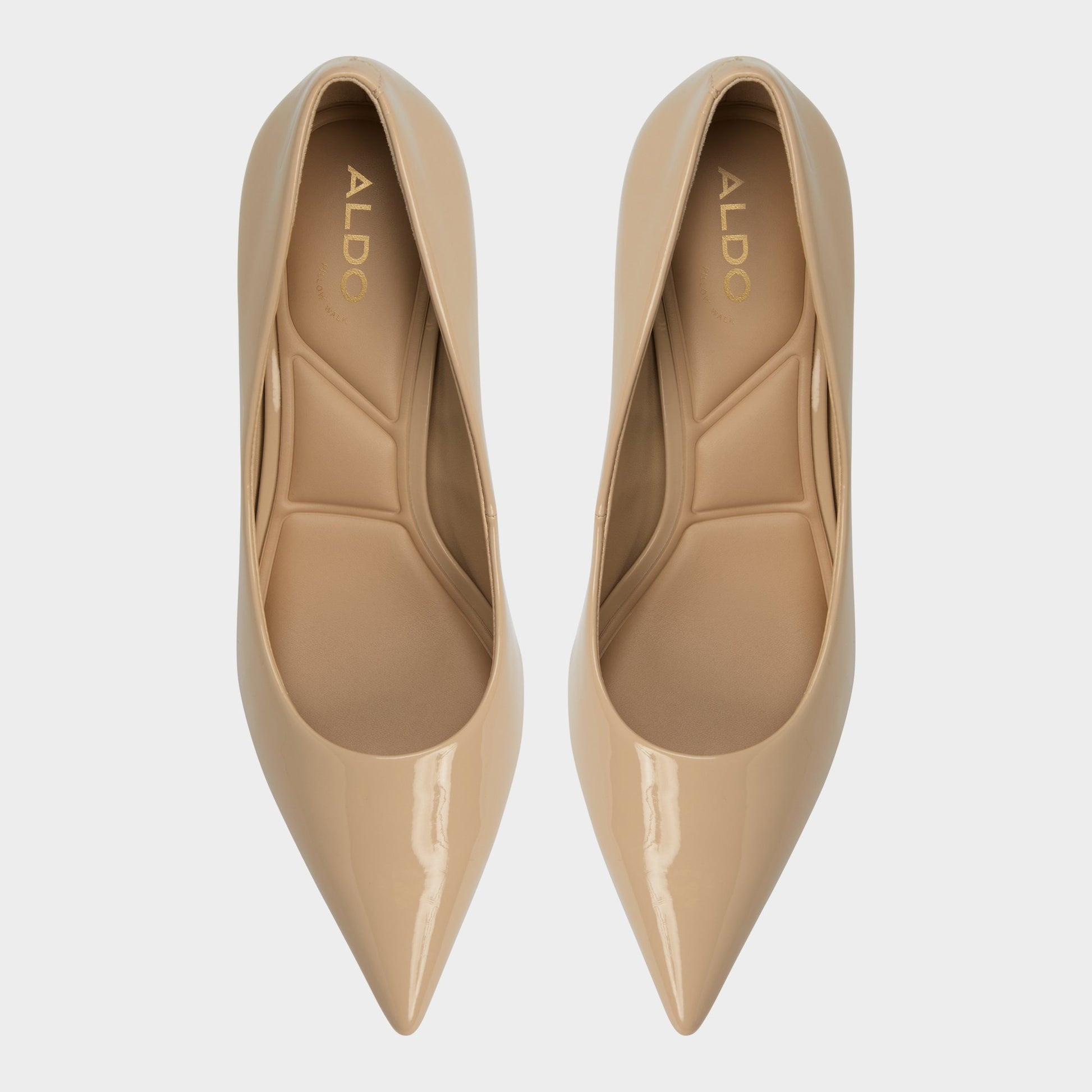 Vue de dessus de la Beige Moyen Kaitie Escarpin